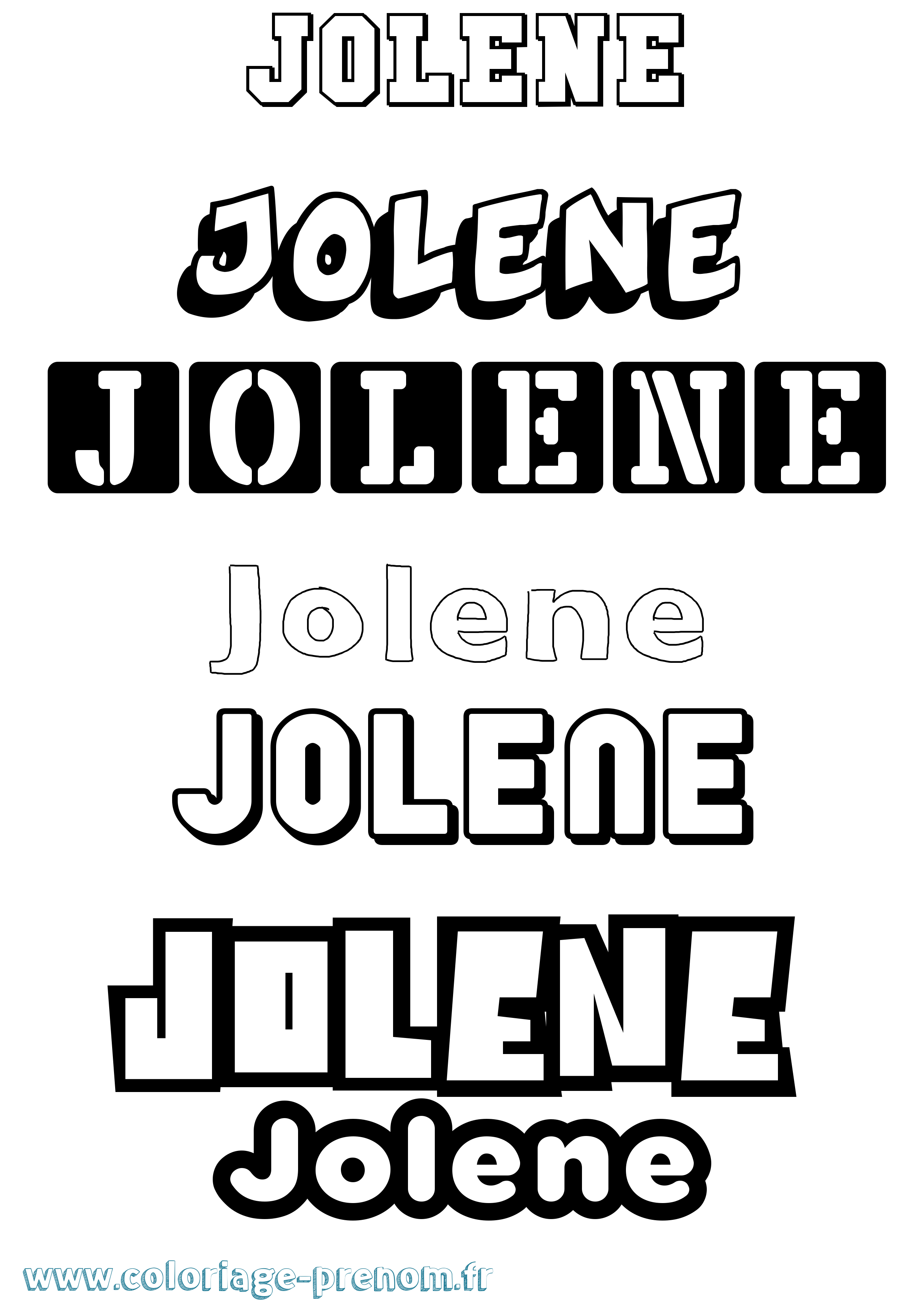 Coloriage Jolene Simple Coloriage prénom Jolene Simple