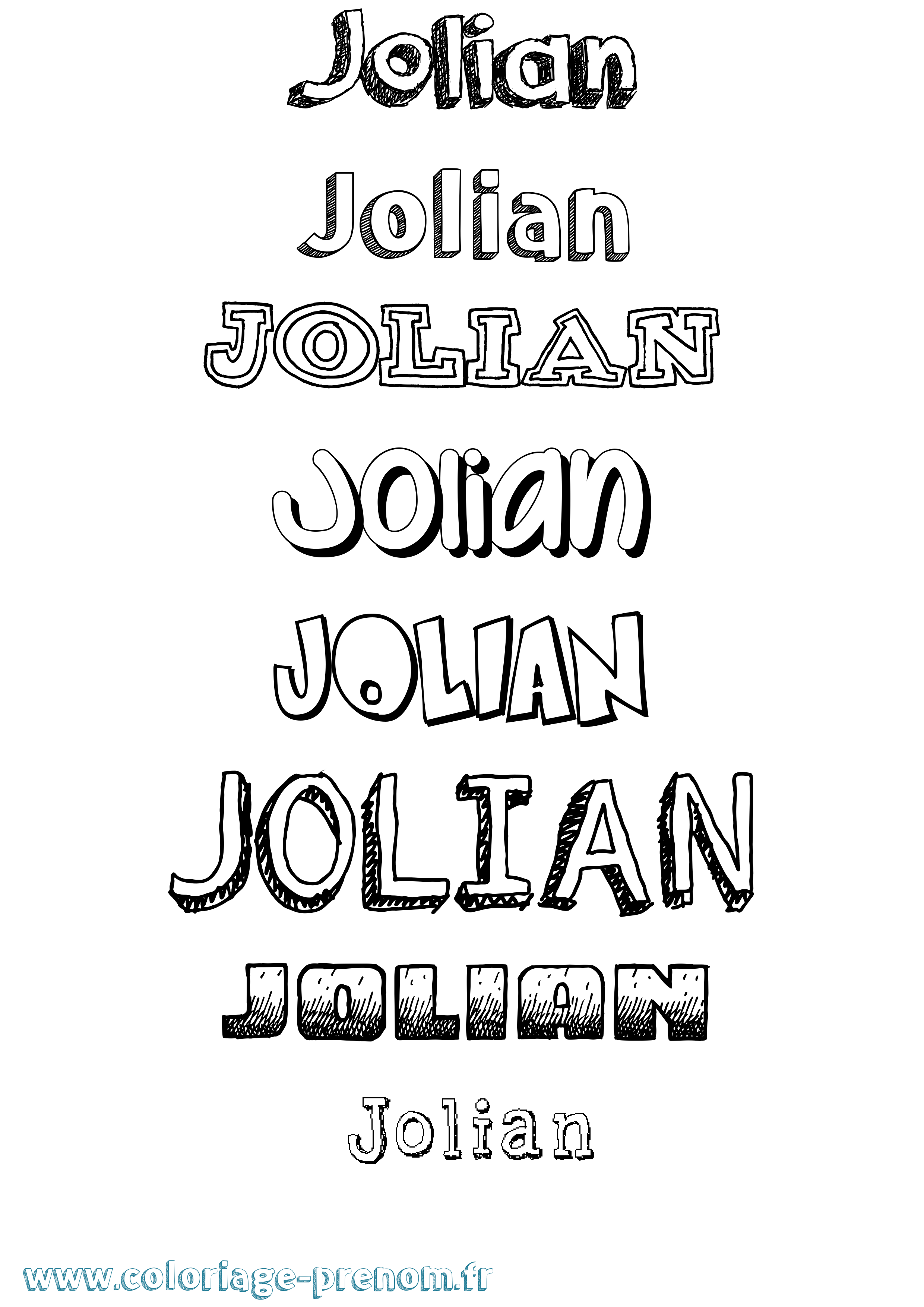 Coloriage Jolian Dessiné Coloriage prénom Jolian Dessiné