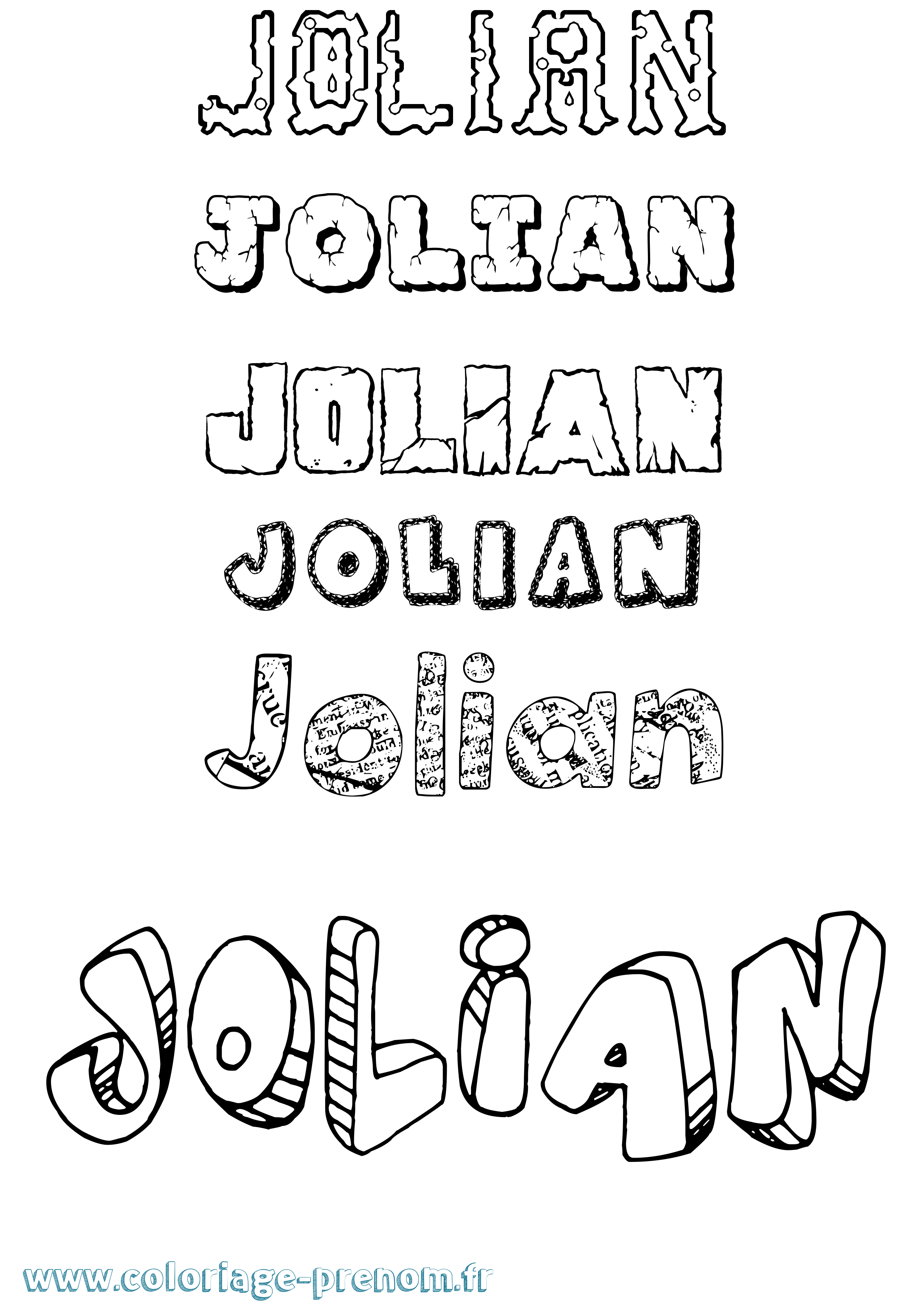 Coloriage Jolian Destructuré Coloriage prénom Jolian Destructuré