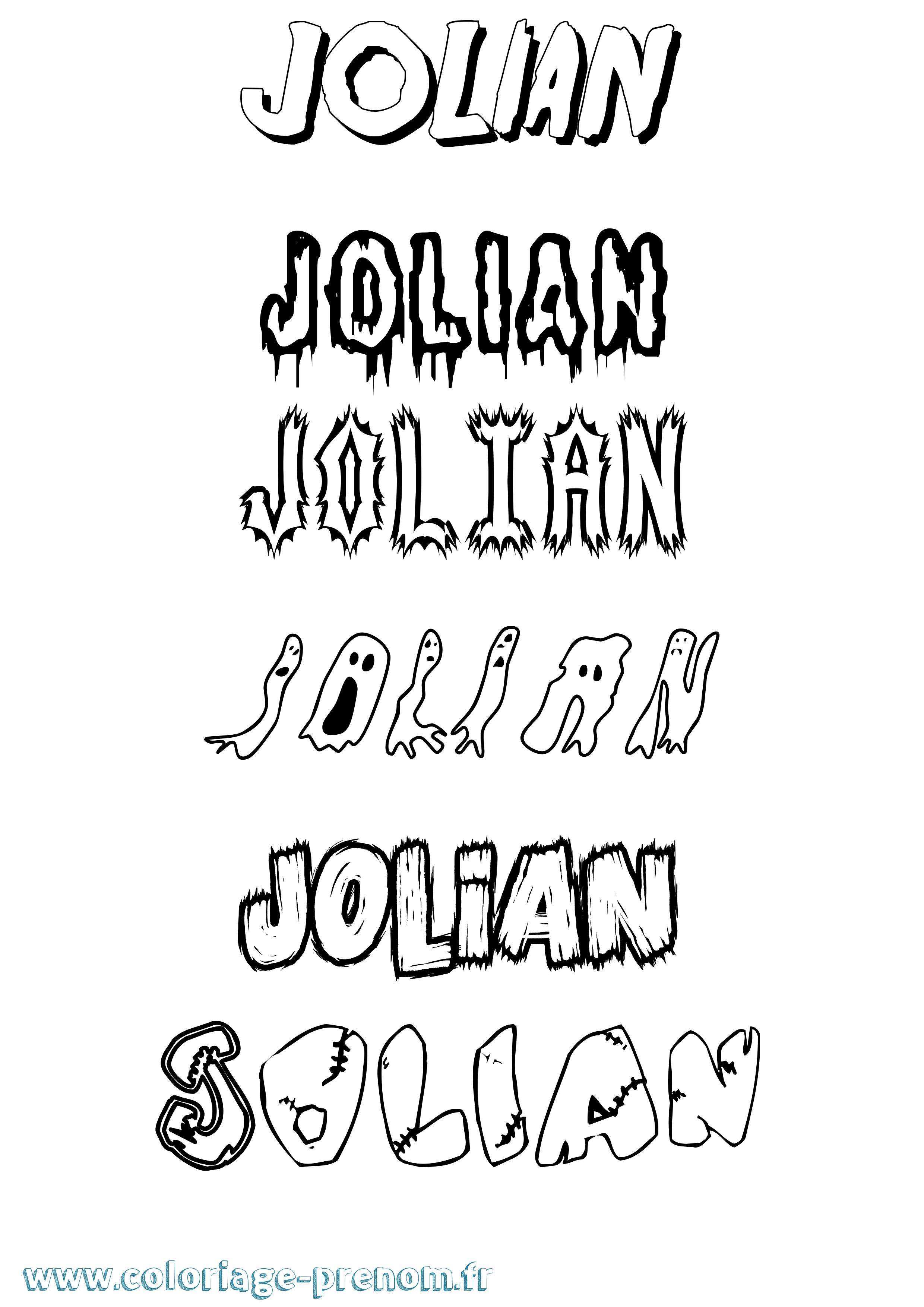 Coloriage Jolian Frisson Coloriage prénom Jolian Frisson