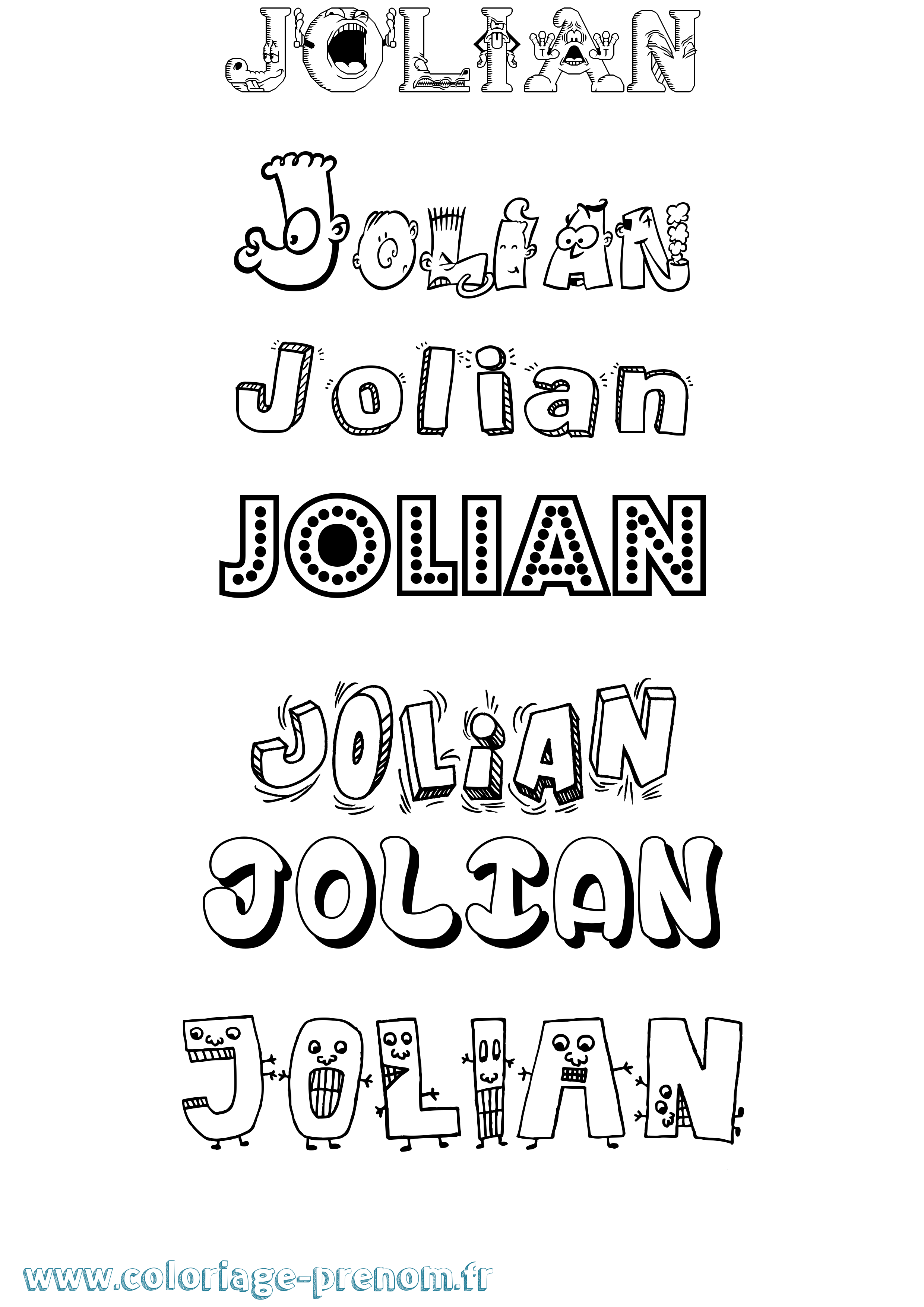 Coloriage Jolian Fun Coloriage prénom Jolian Fun