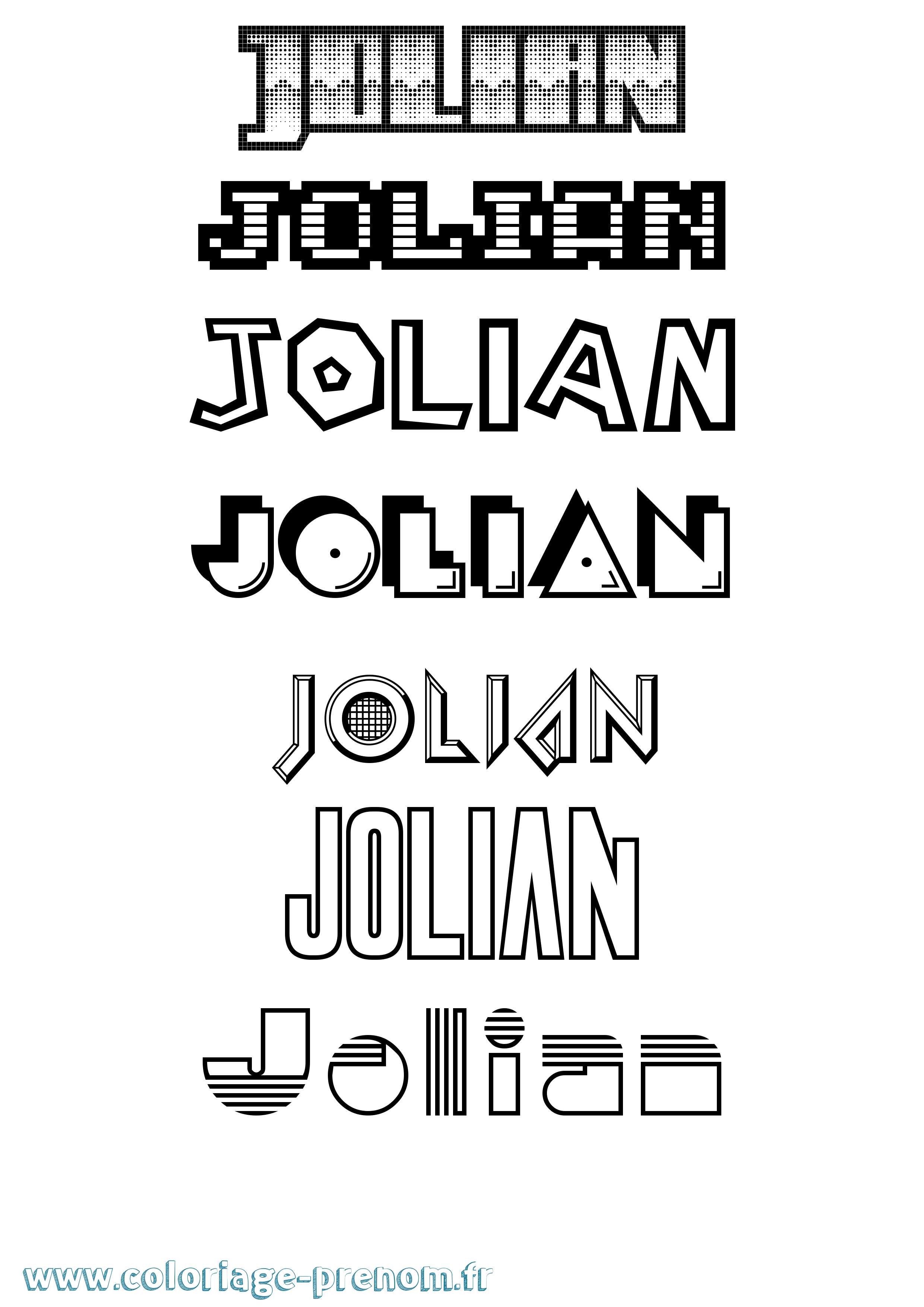 Coloriage Jolian Jeux Vidéos Coloriage prénom Jolian Jeux Vidéos