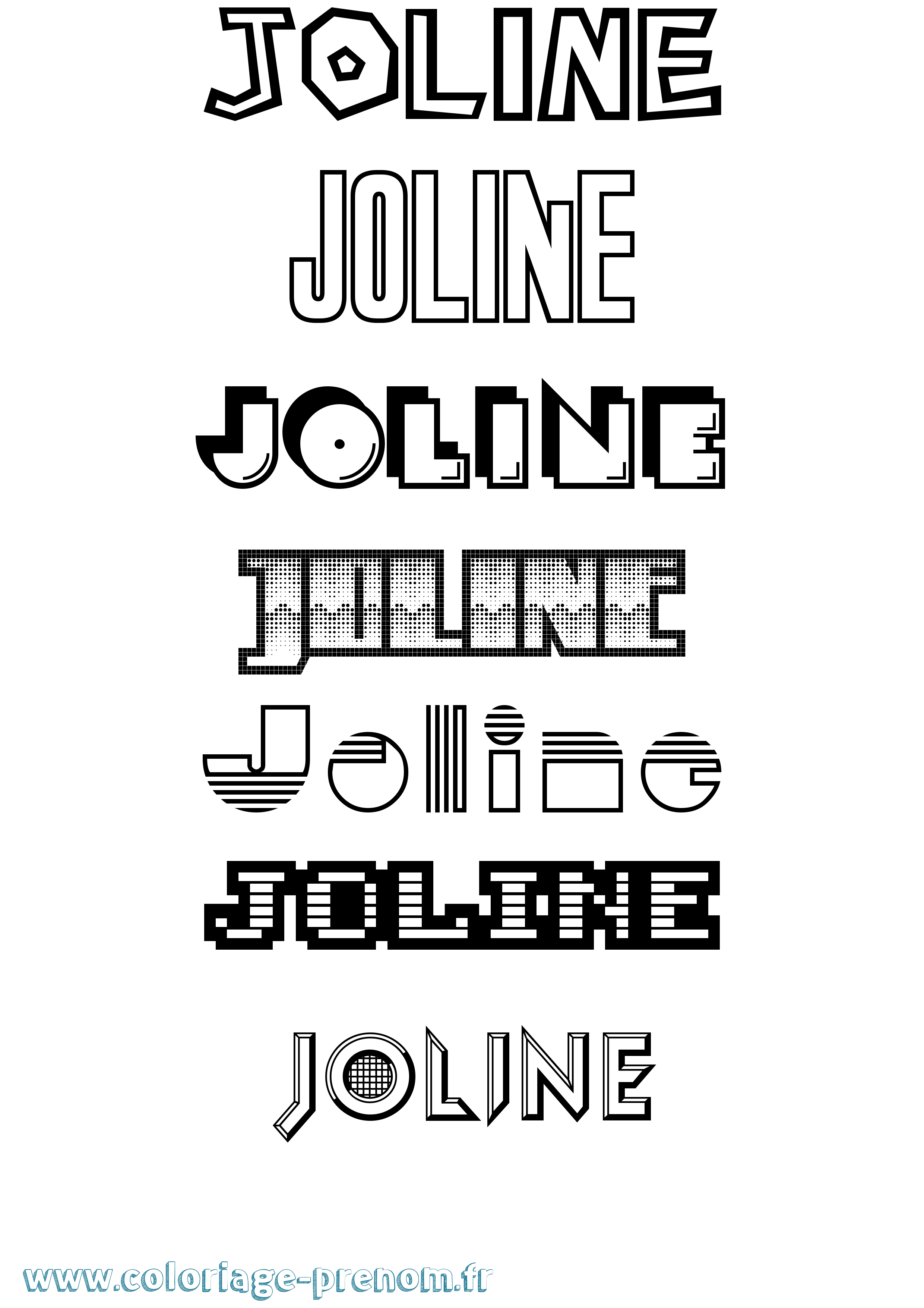 Coloriage Joline Jeux Vidéos Coloriage prénom Joline Jeux Vidéos