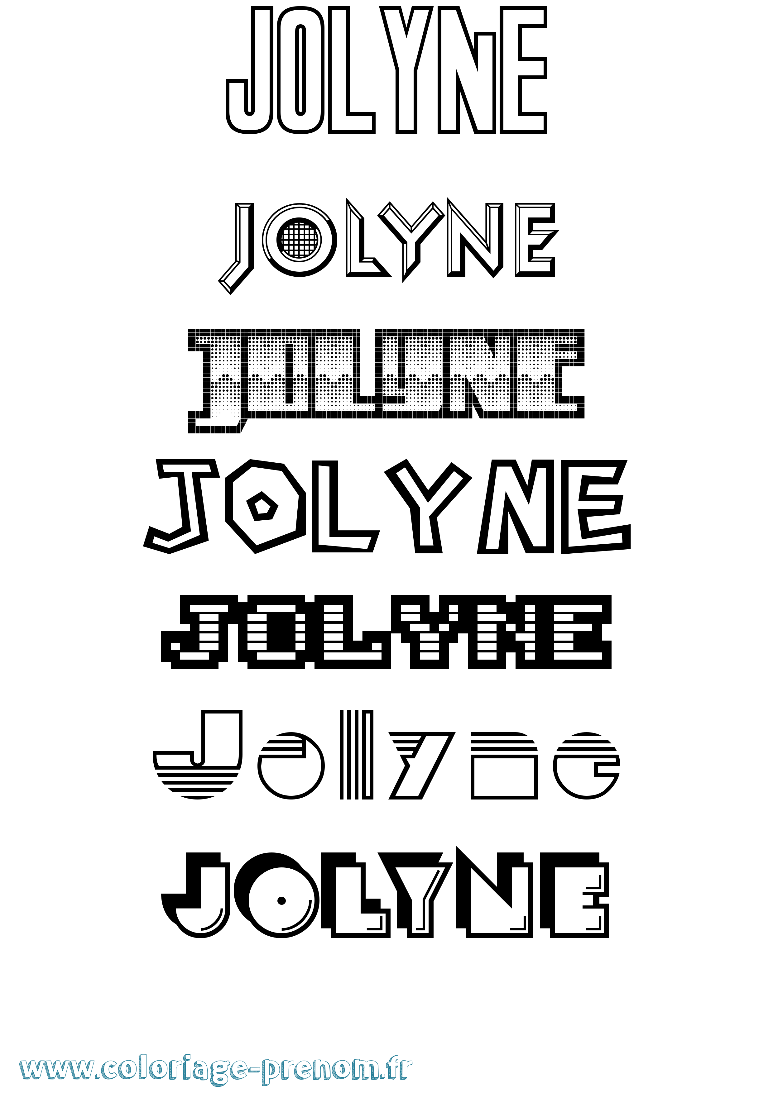 Coloriage Jolyne Jeux Vidéos Coloriage prénom Jolyne Jeux Vidéos