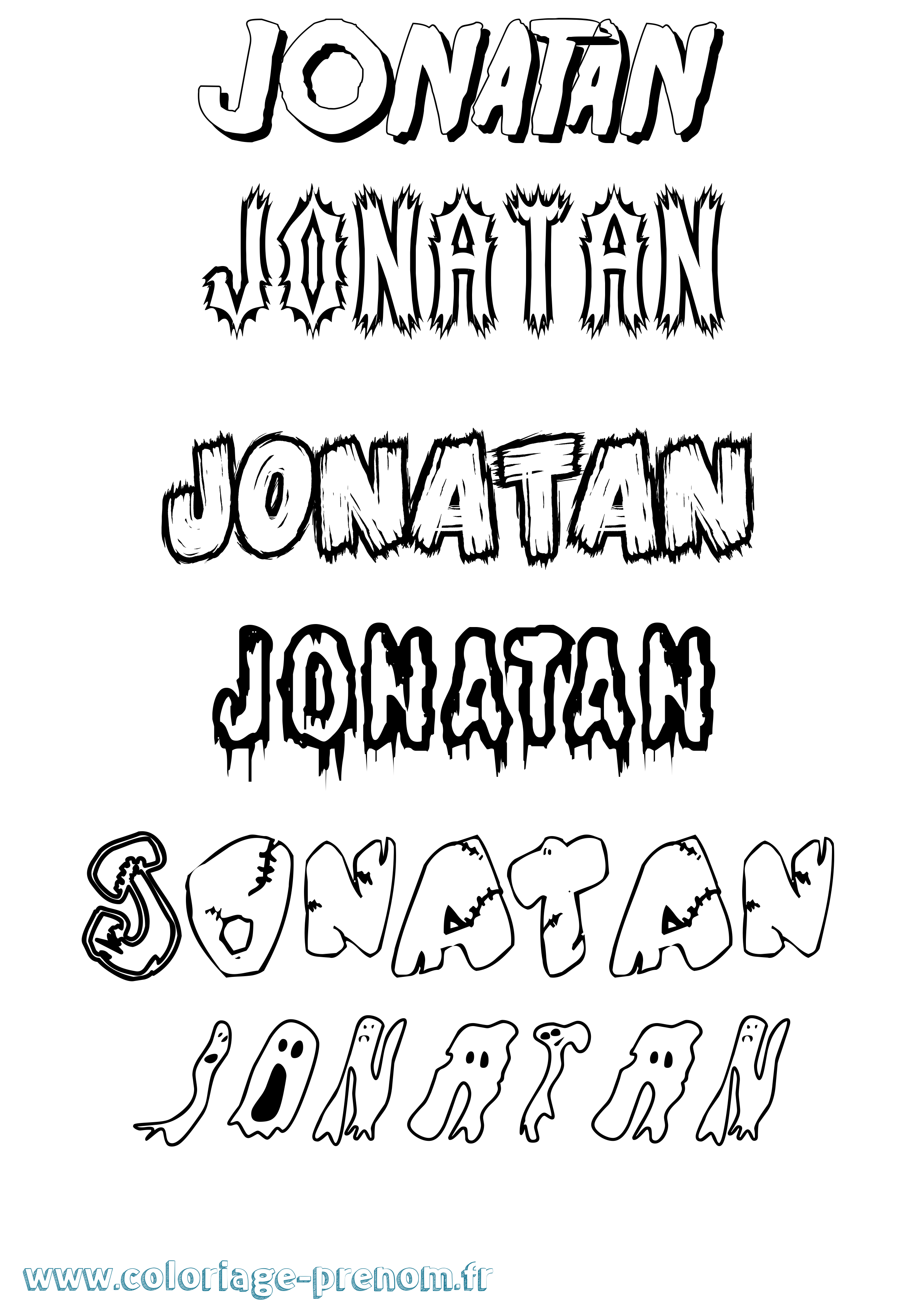 Coloriage Jonatan Frisson Coloriage prénom Jonatan Frisson