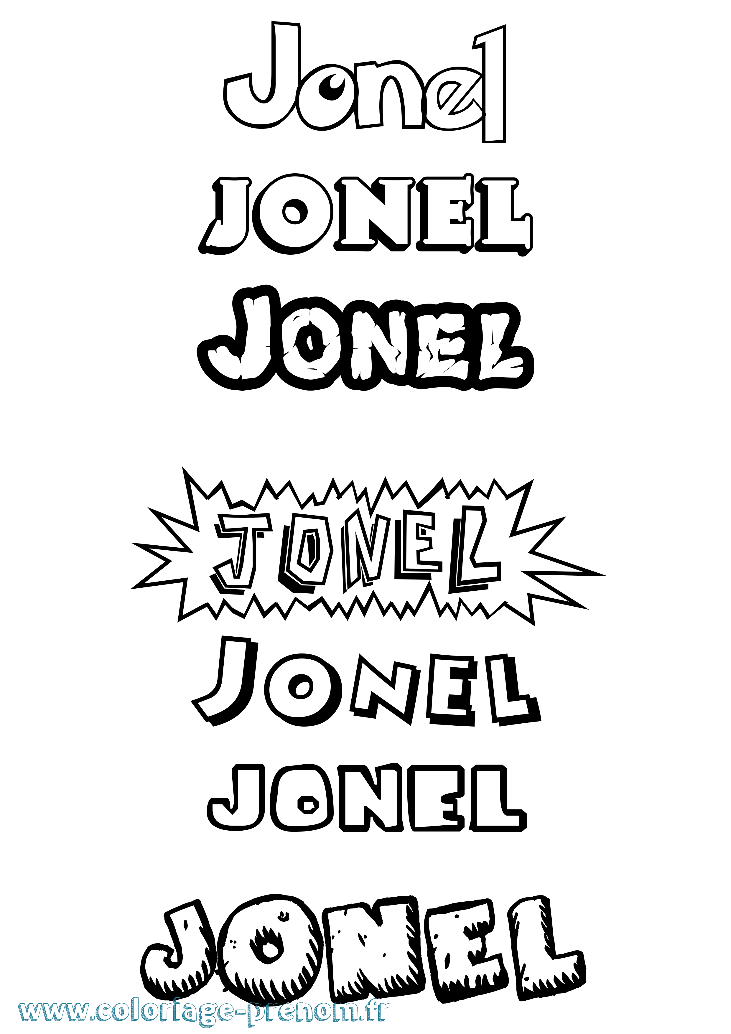 Coloriage Jonel Dessin Animé Coloriage prénom Jonel Dessin Animé