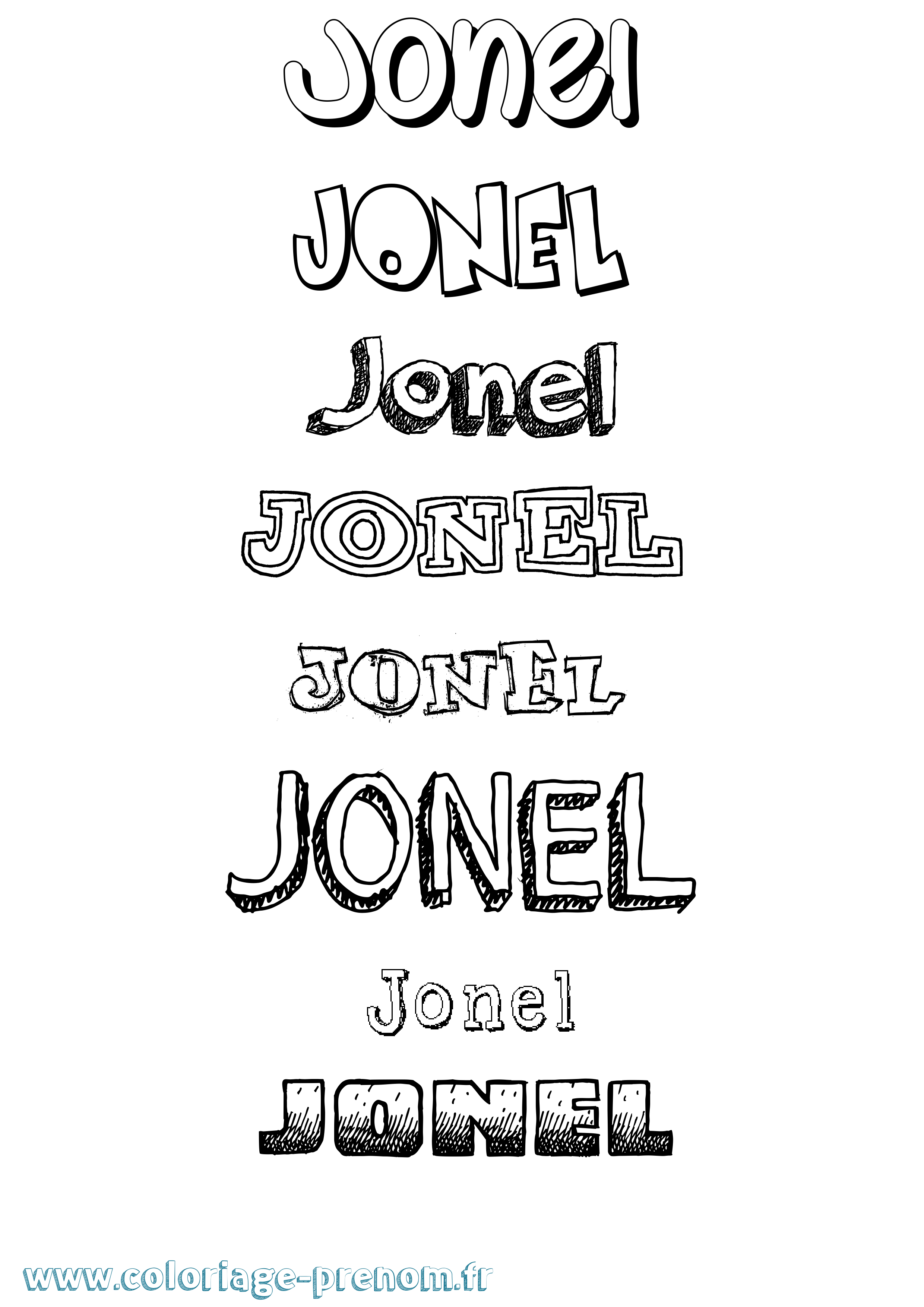 Coloriage Jonel Dessiné Coloriage prénom Jonel Dessiné