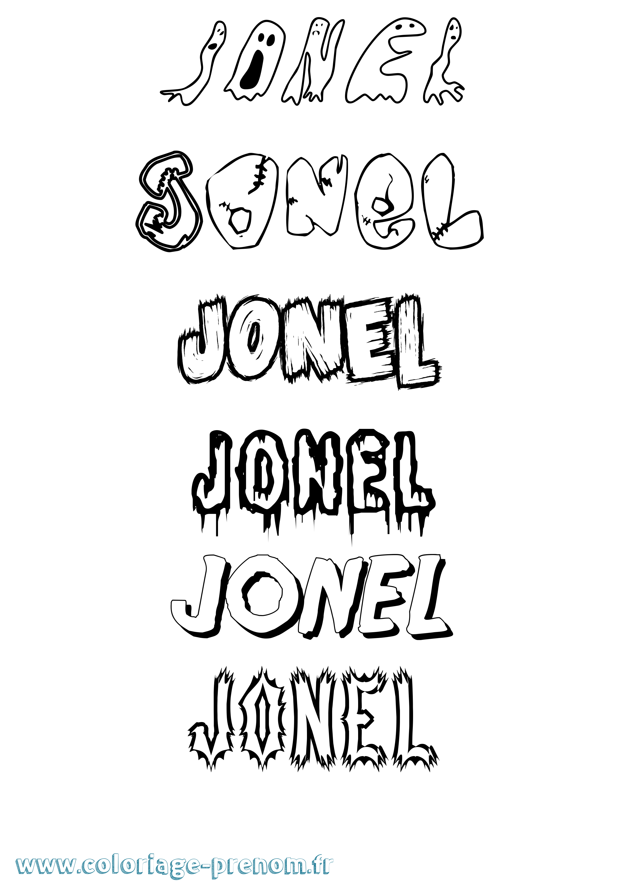 Coloriage Jonel Frisson Coloriage prénom Jonel Frisson