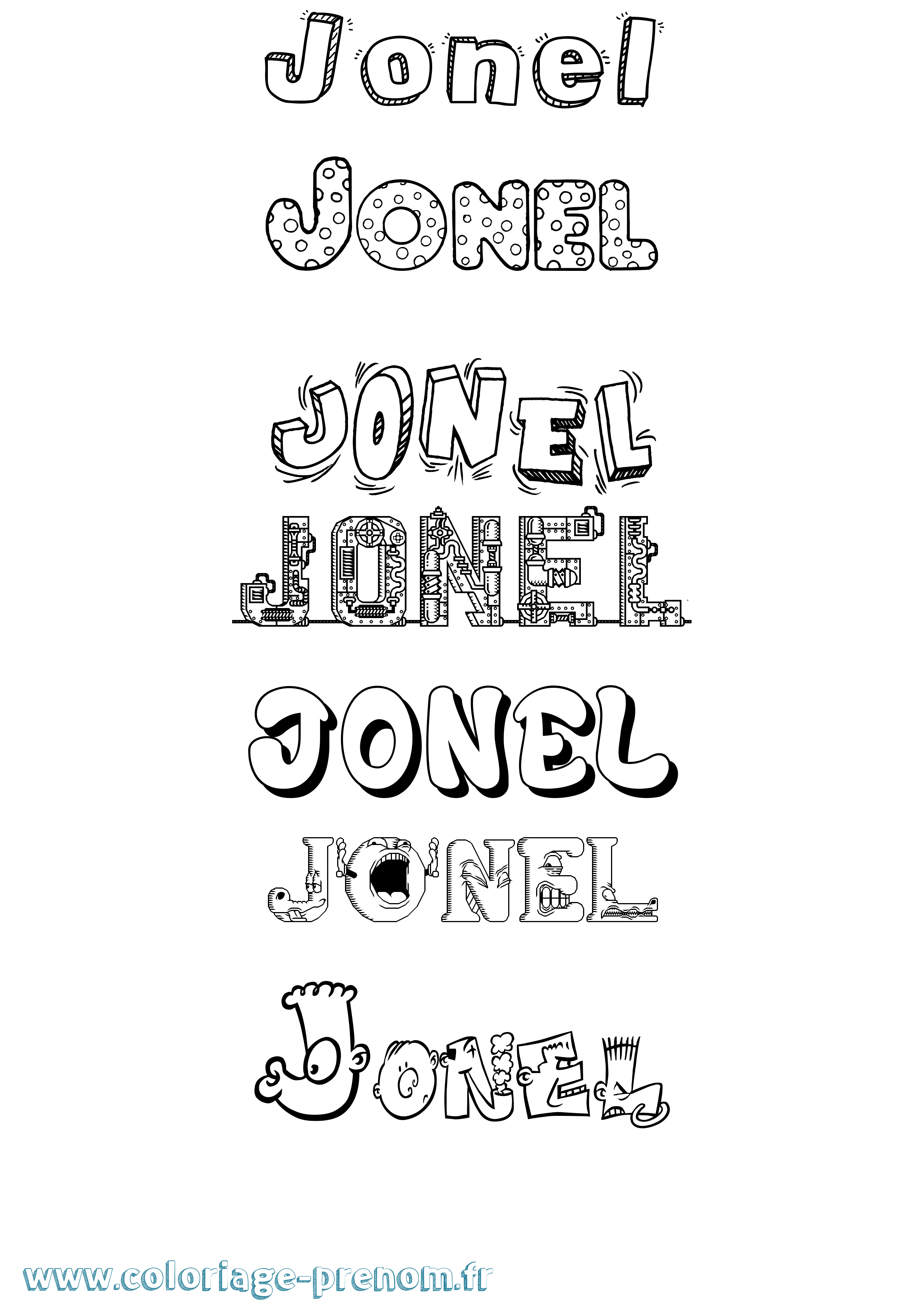 Coloriage Jonel Fun Coloriage prénom Jonel Fun