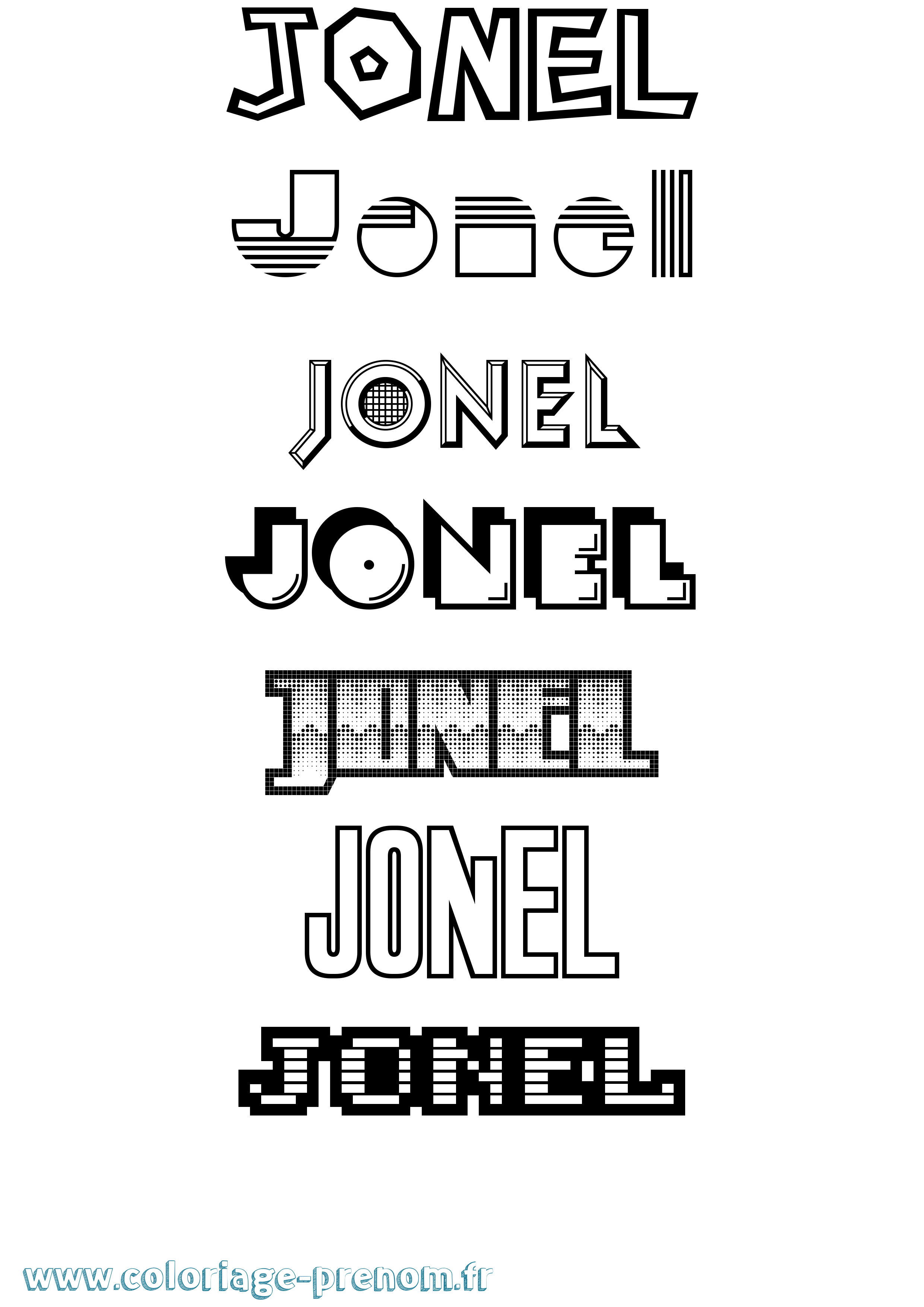 Coloriage Jonel Jeux Vidéos Coloriage prénom Jonel Jeux Vidéos