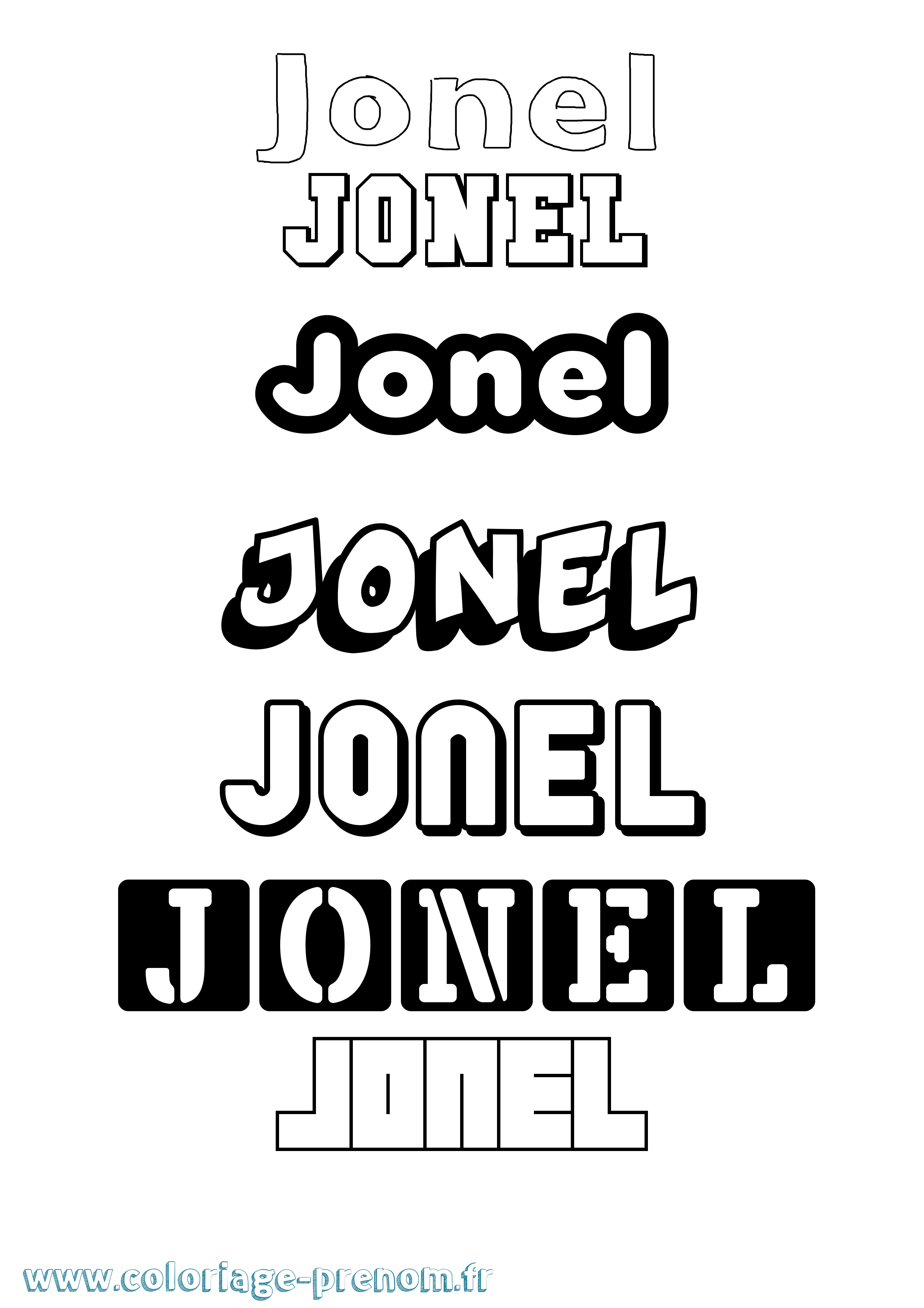 Coloriage Jonel Simple Coloriage prénom Jonel Simple
