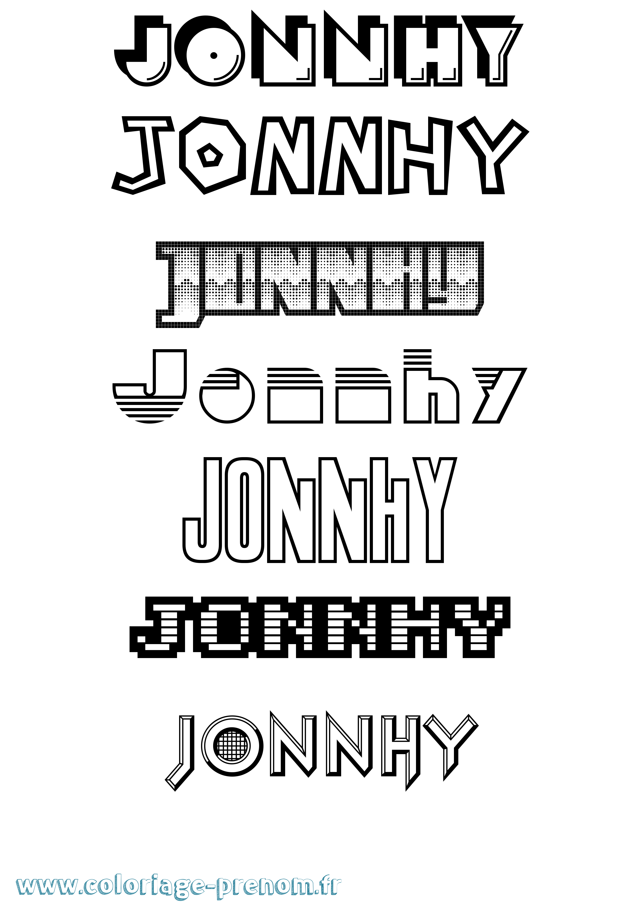 Coloriage Jonnhy Jeux Vidéos Coloriage prénom Jonnhy Jeux Vidéos
