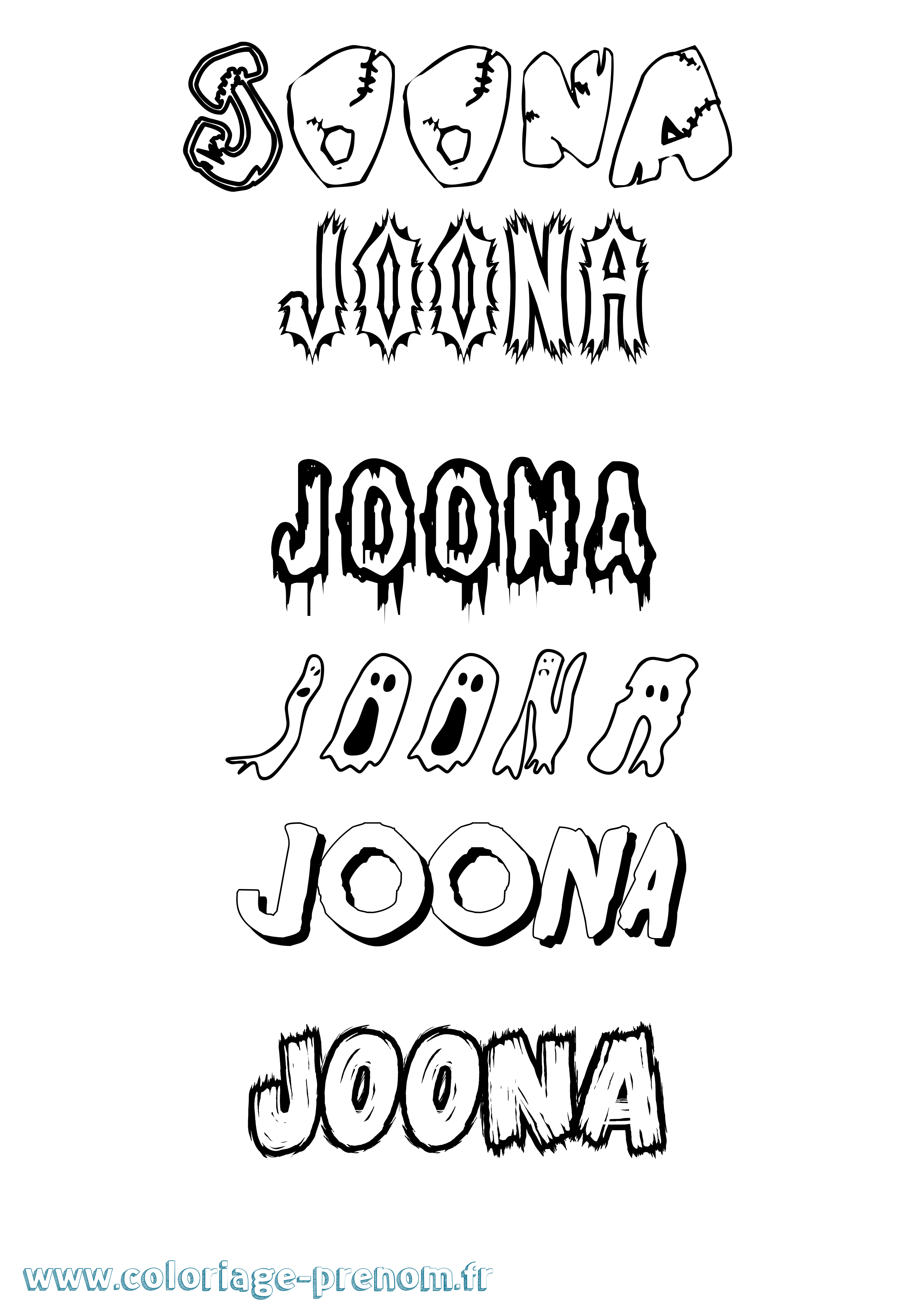 Coloriage Joona Frisson Coloriage prénom Joona Frisson