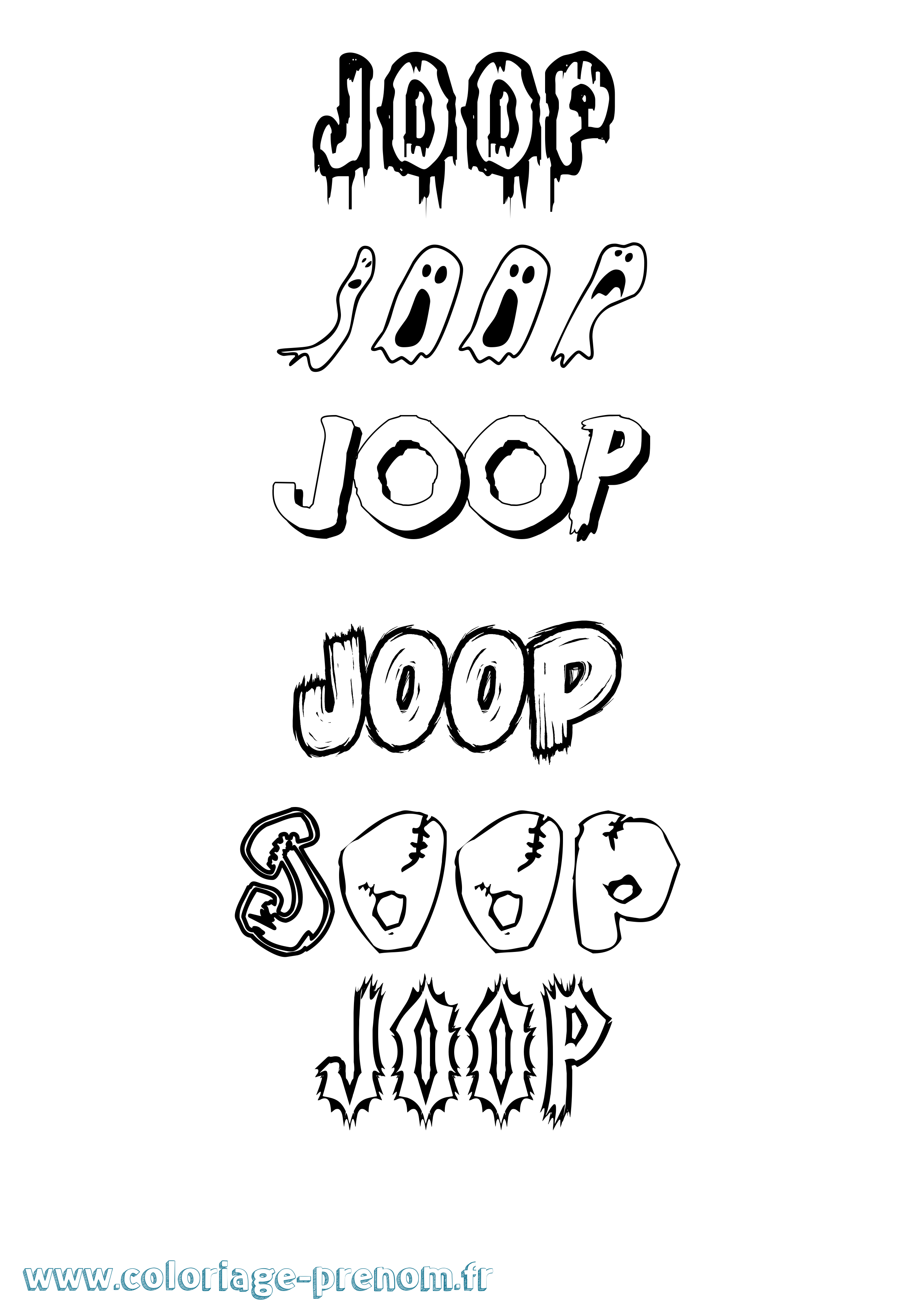 Coloriage Joop Frisson Coloriage prénom Joop Frisson