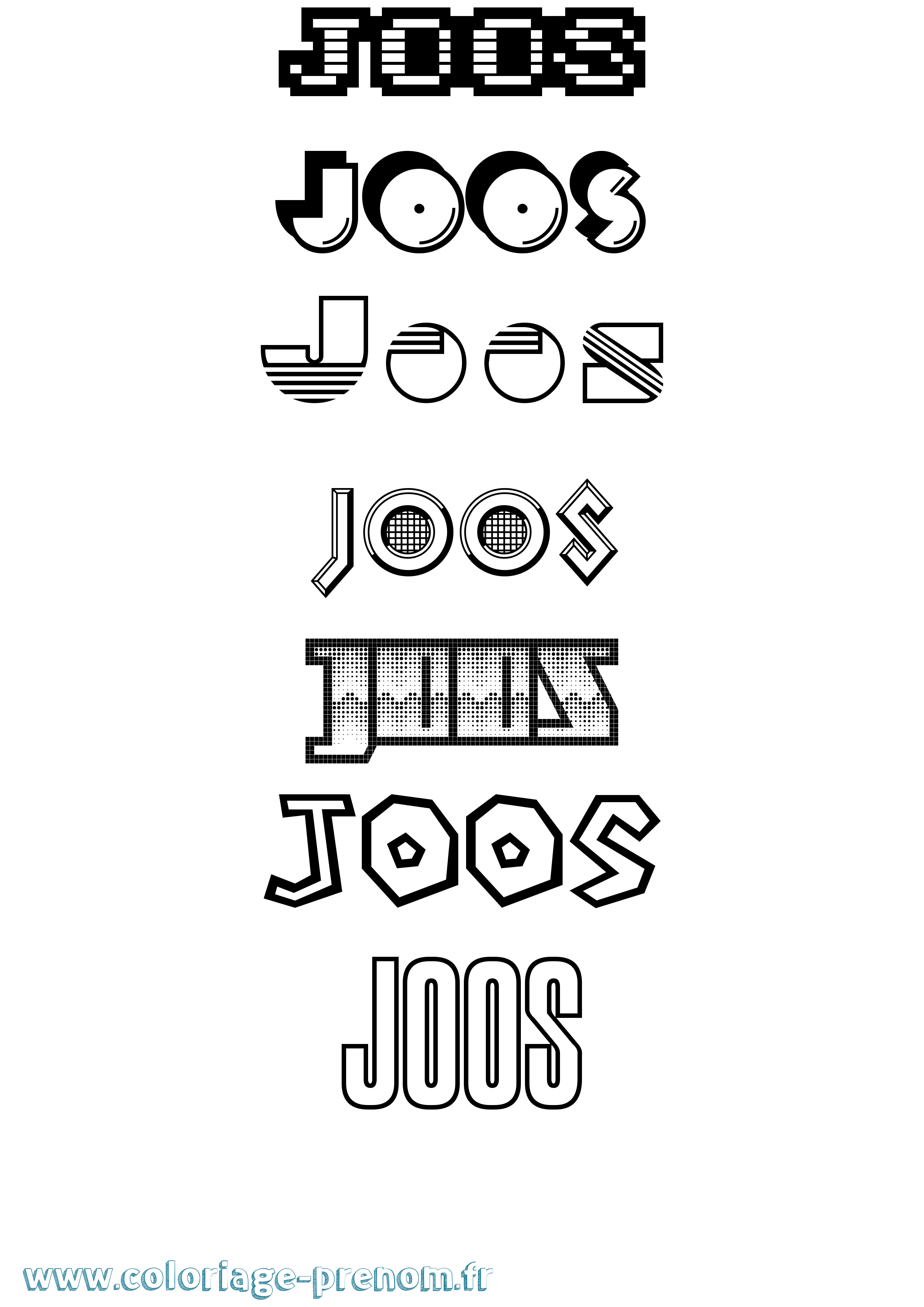 Coloriage Joos Jeux Vidéos Coloriage prénom Joos Jeux Vidéos