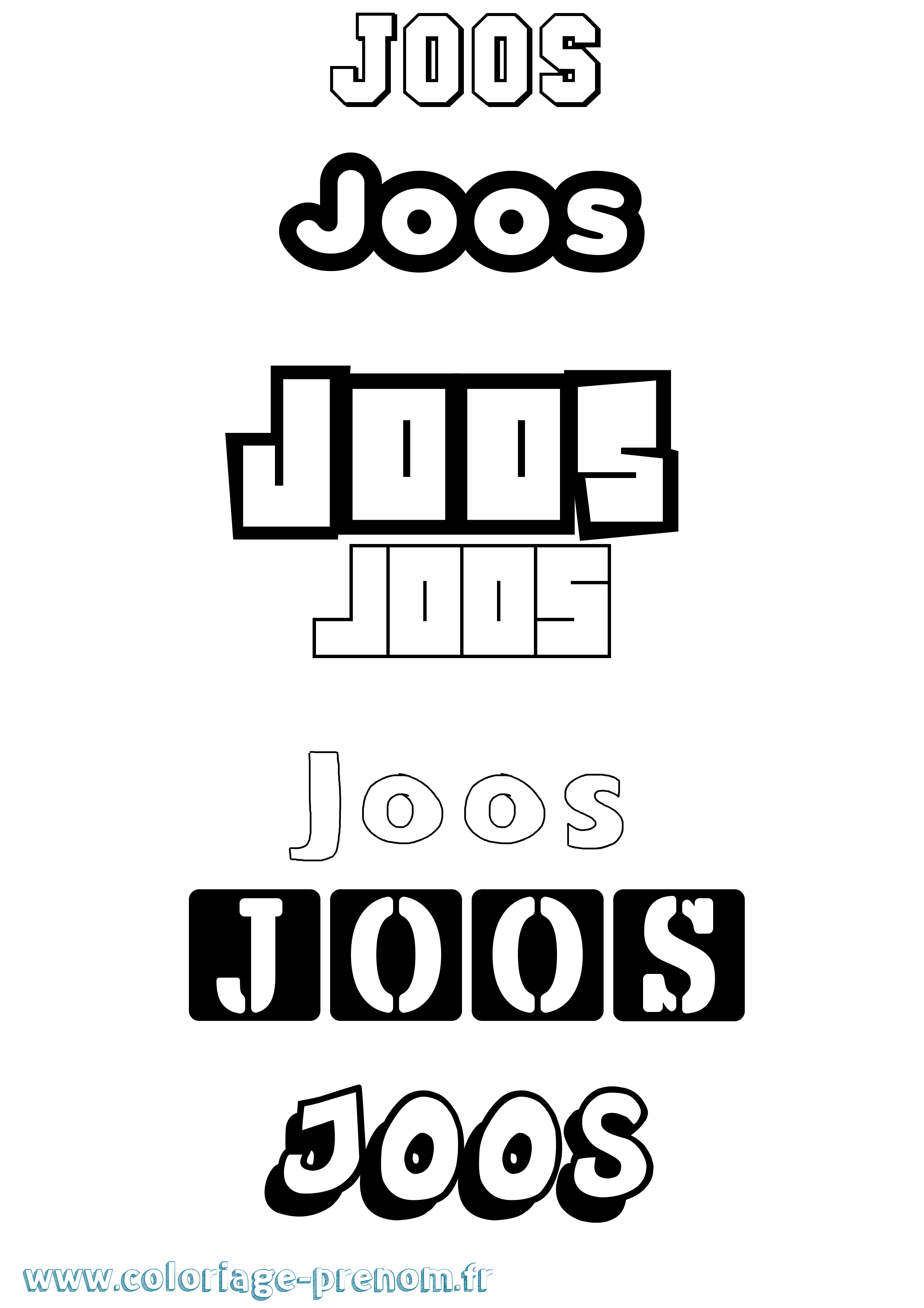 Coloriage Joos Simple Coloriage prénom Joos Simple