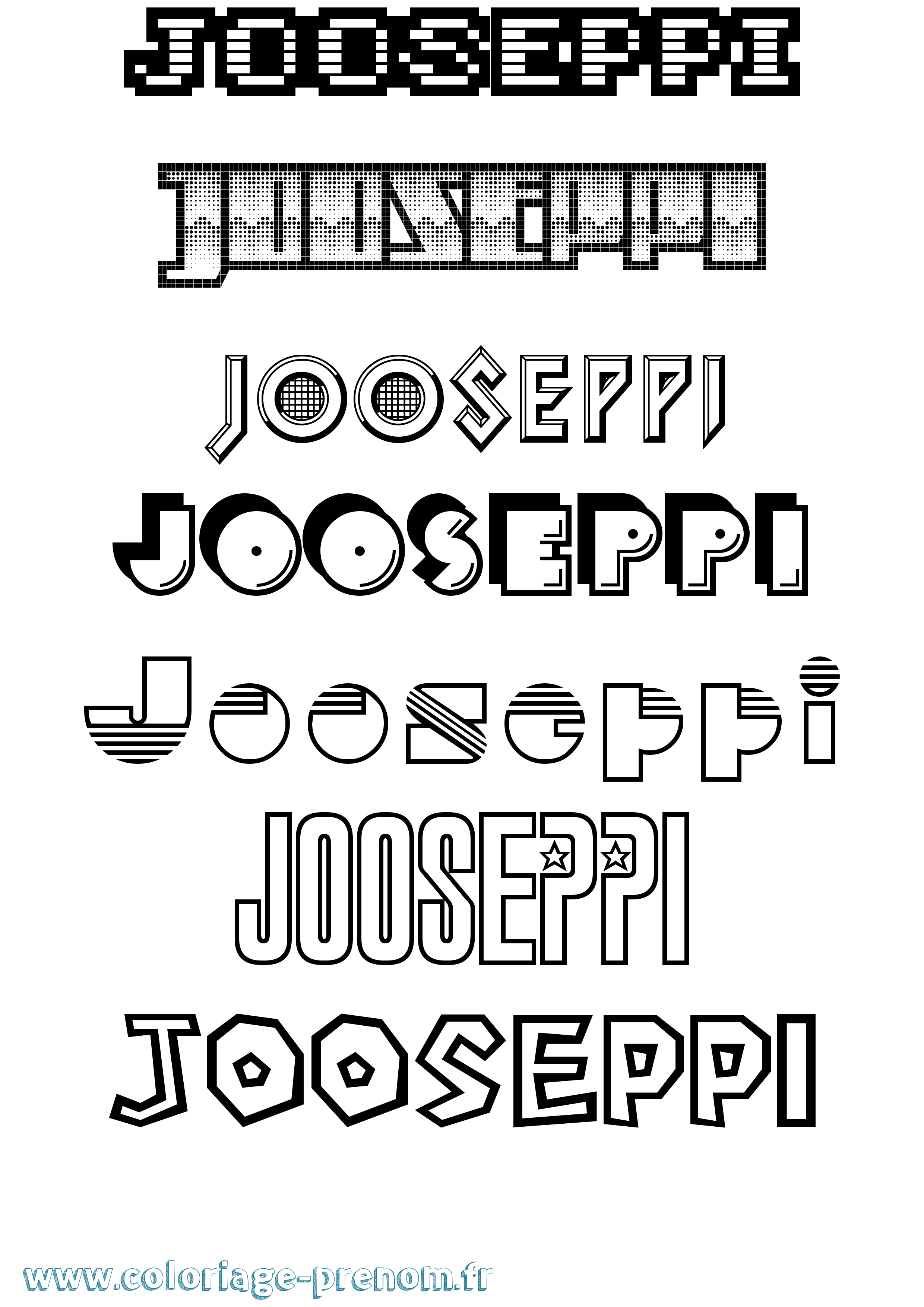 Coloriage Jooseppi Jeux Vidéos Coloriage prénom Jooseppi Jeux Vidéos