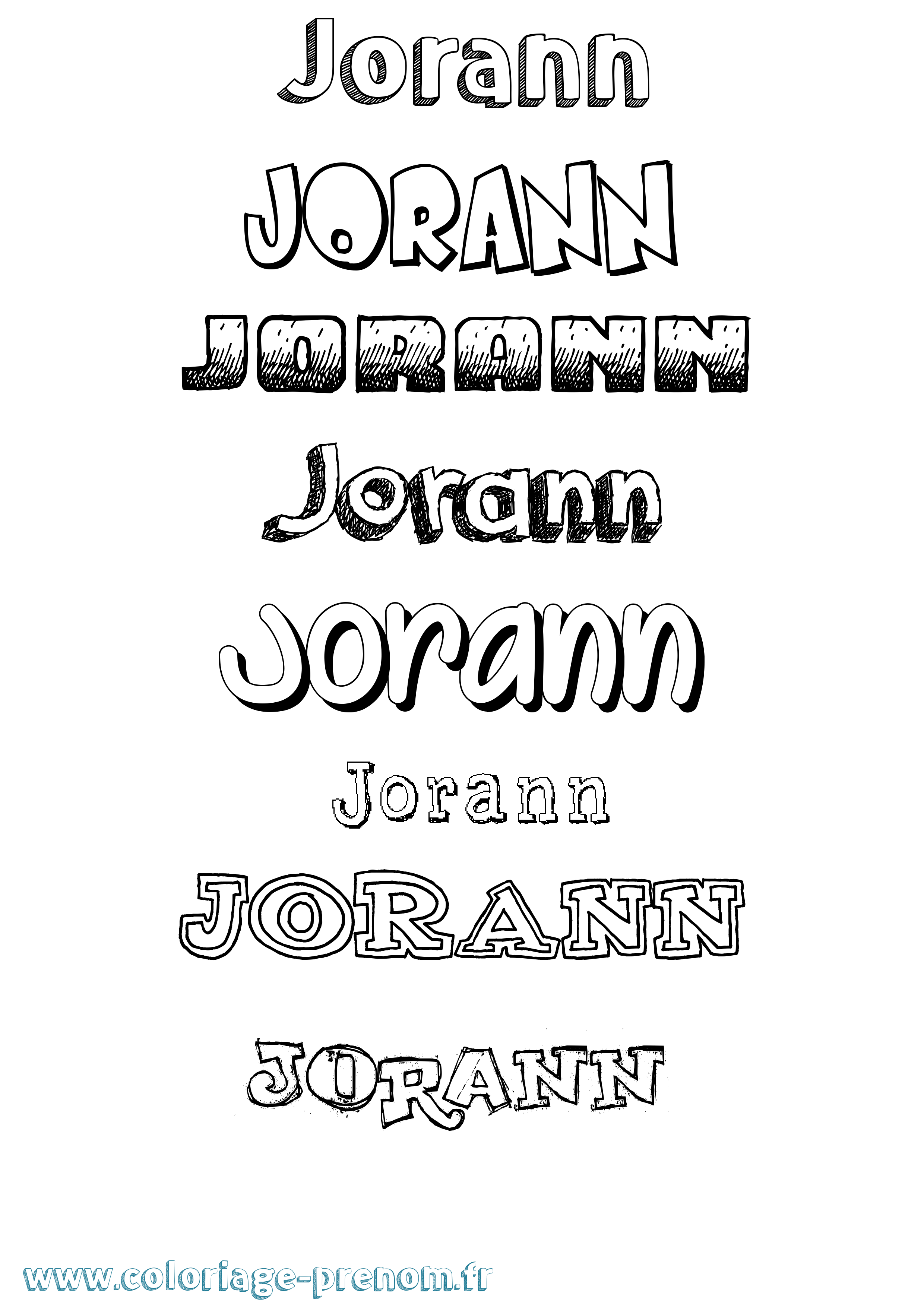 Coloriage Jorann Dessiné Coloriage prénom Jorann Dessiné