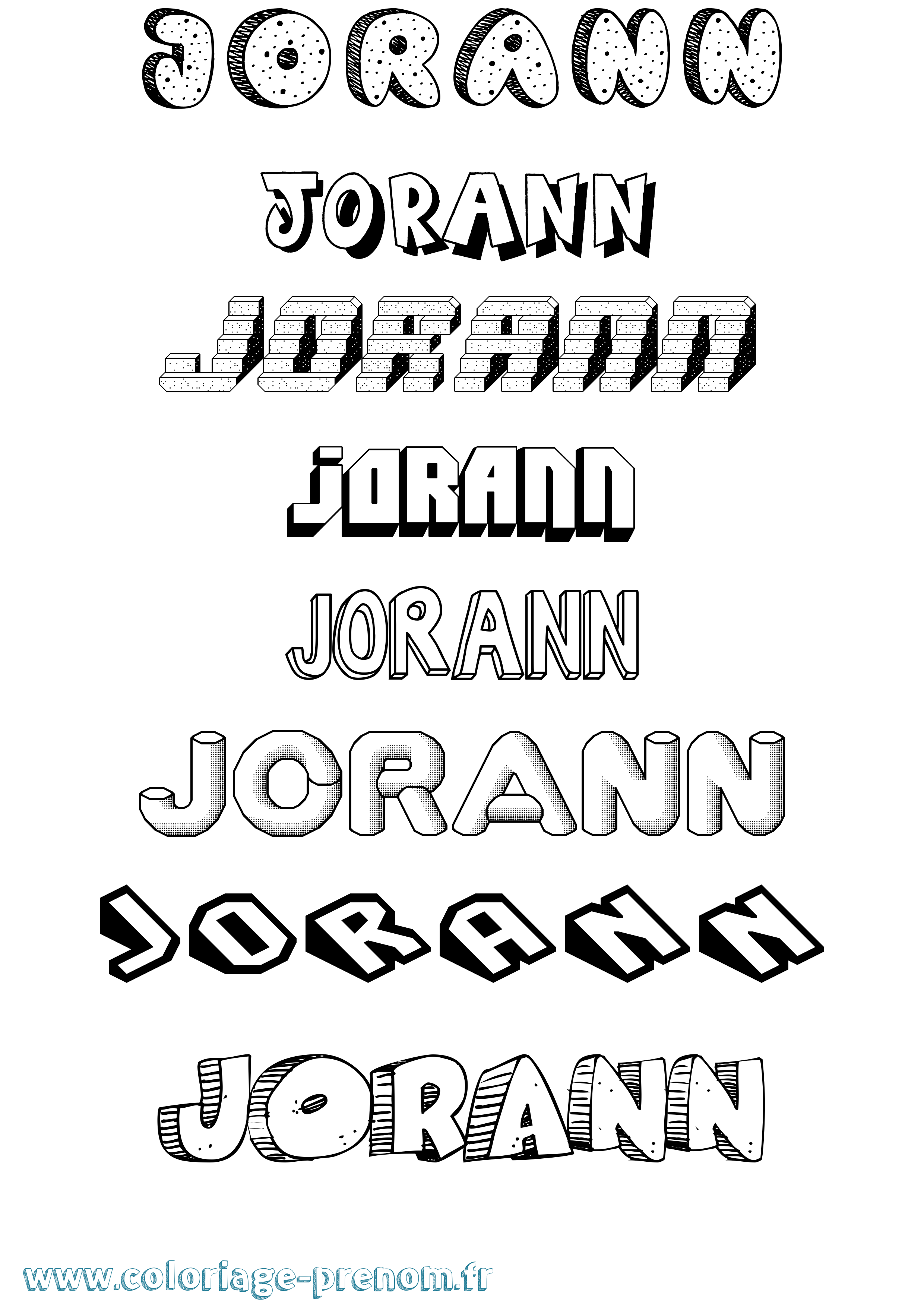 Coloriage Jorann Effet 3D Coloriage prénom Jorann Effet 3D