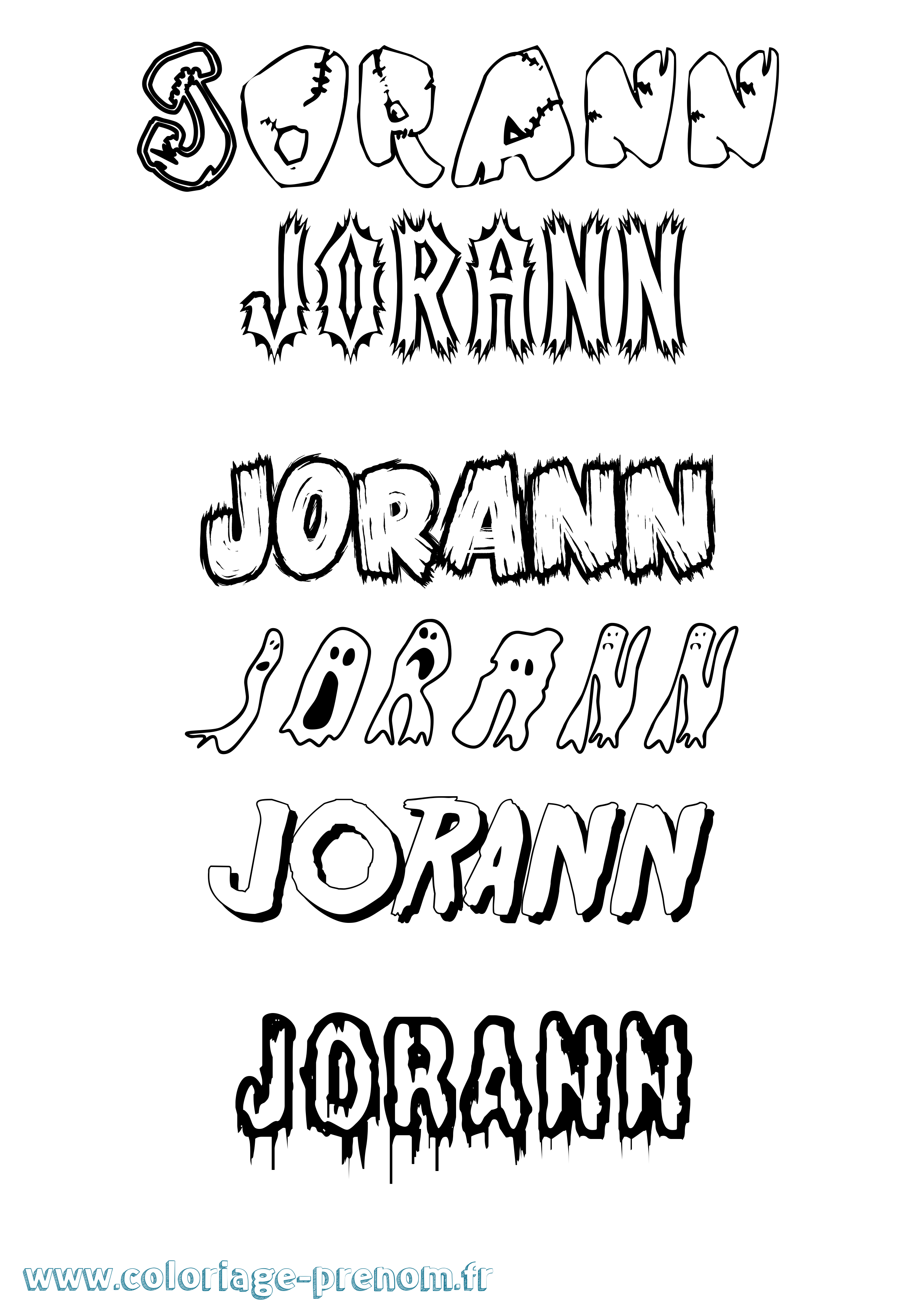 Coloriage Jorann Frisson Coloriage prénom Jorann Frisson