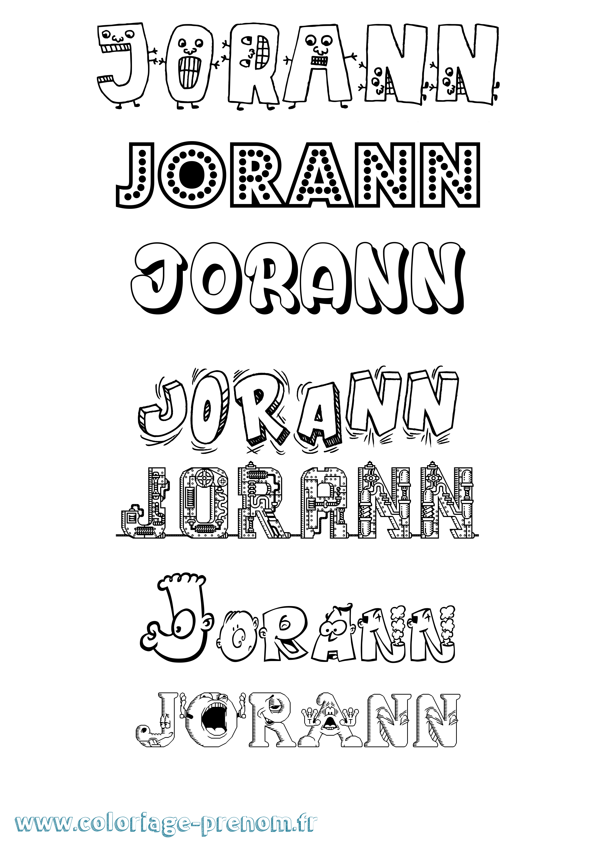 Coloriage Jorann Fun Coloriage prénom Jorann Fun