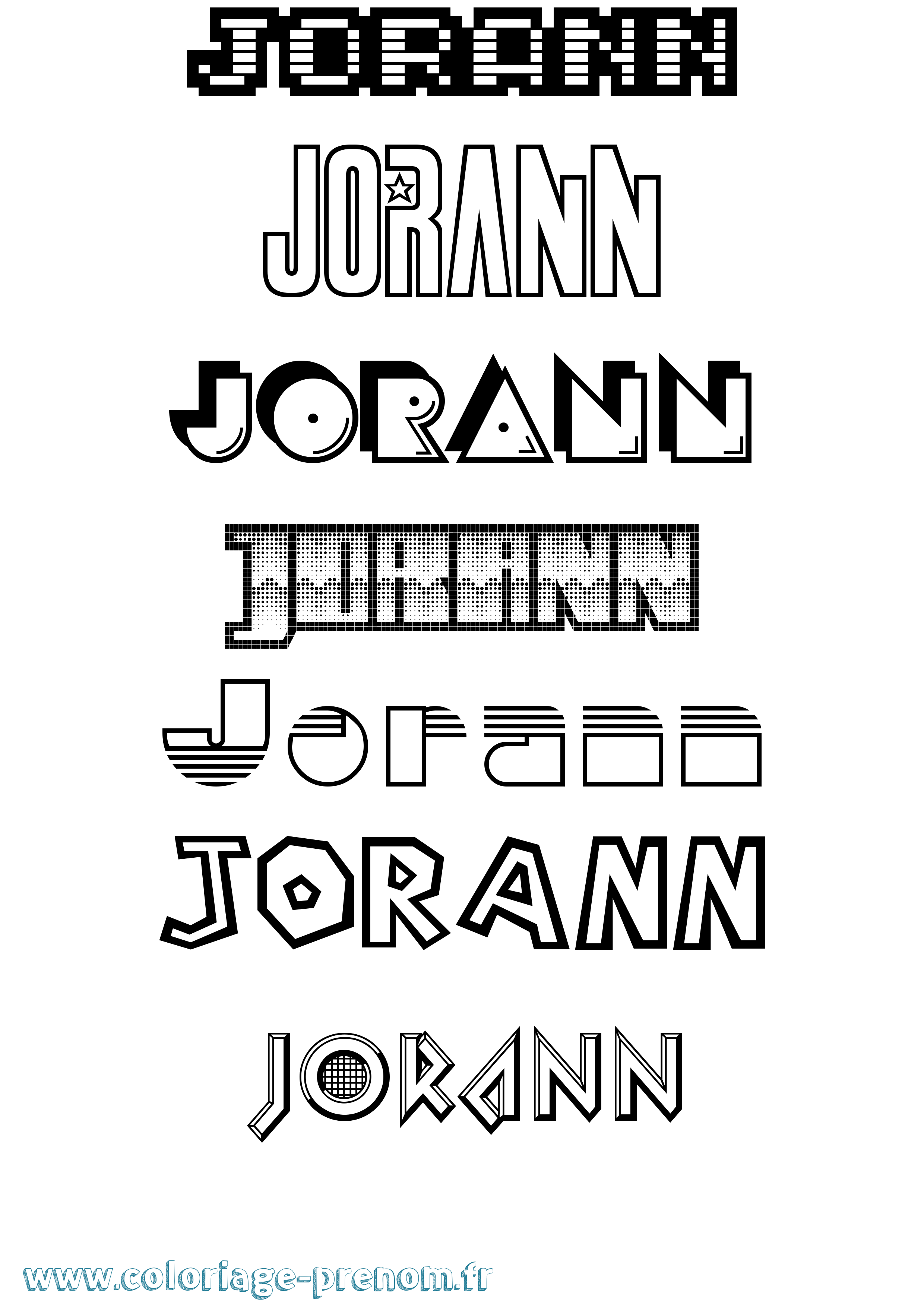 Coloriage Jorann Jeux Vidéos Coloriage prénom Jorann Jeux Vidéos