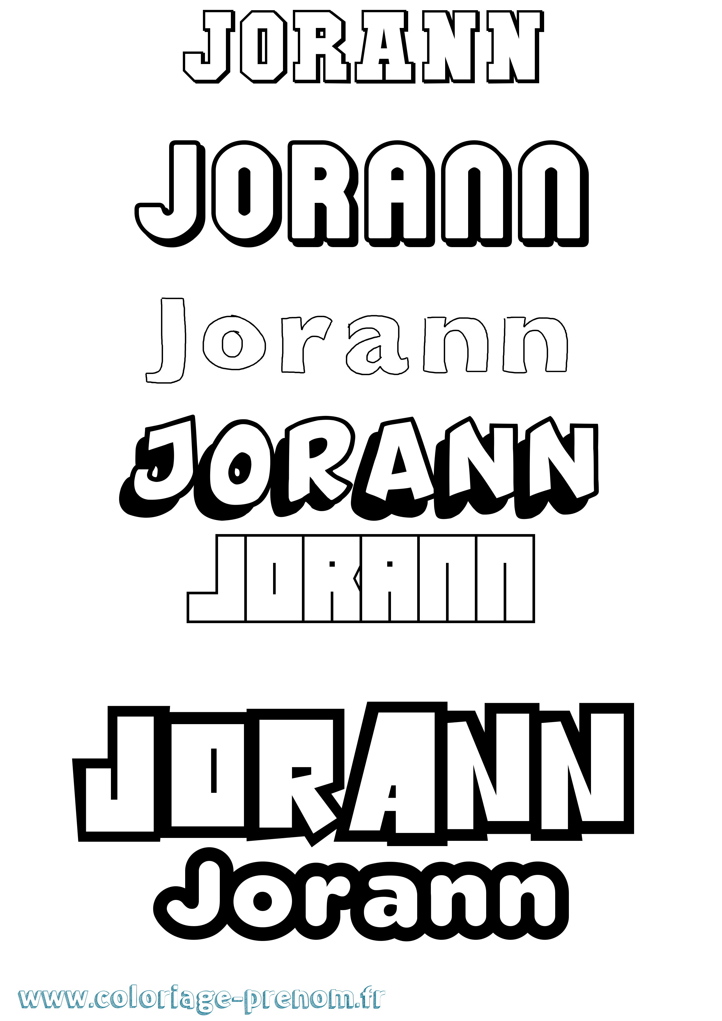 Coloriage Jorann Simple Coloriage prénom Jorann Simple