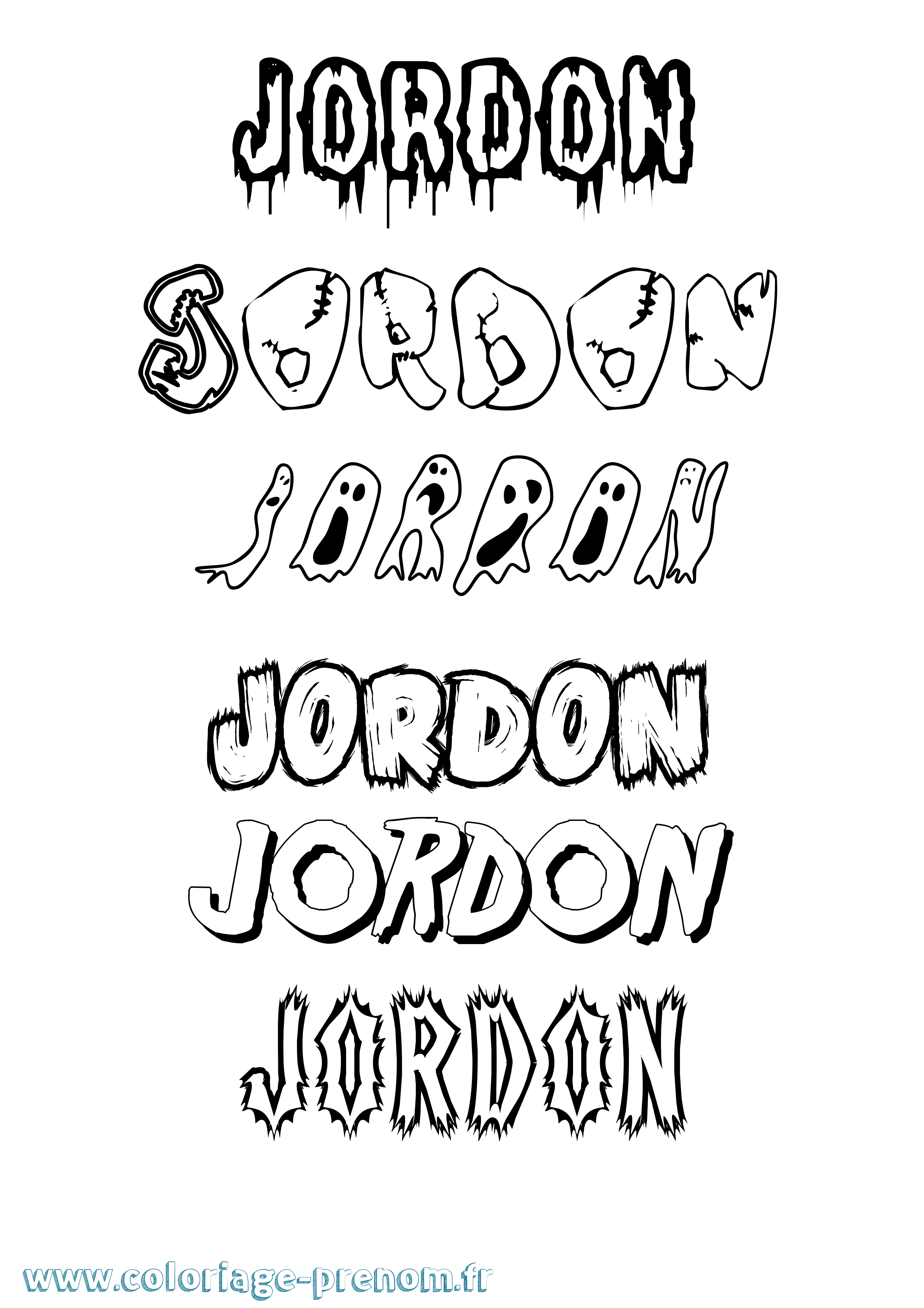 Coloriage Jordon Frisson Coloriage prénom Jordon Frisson