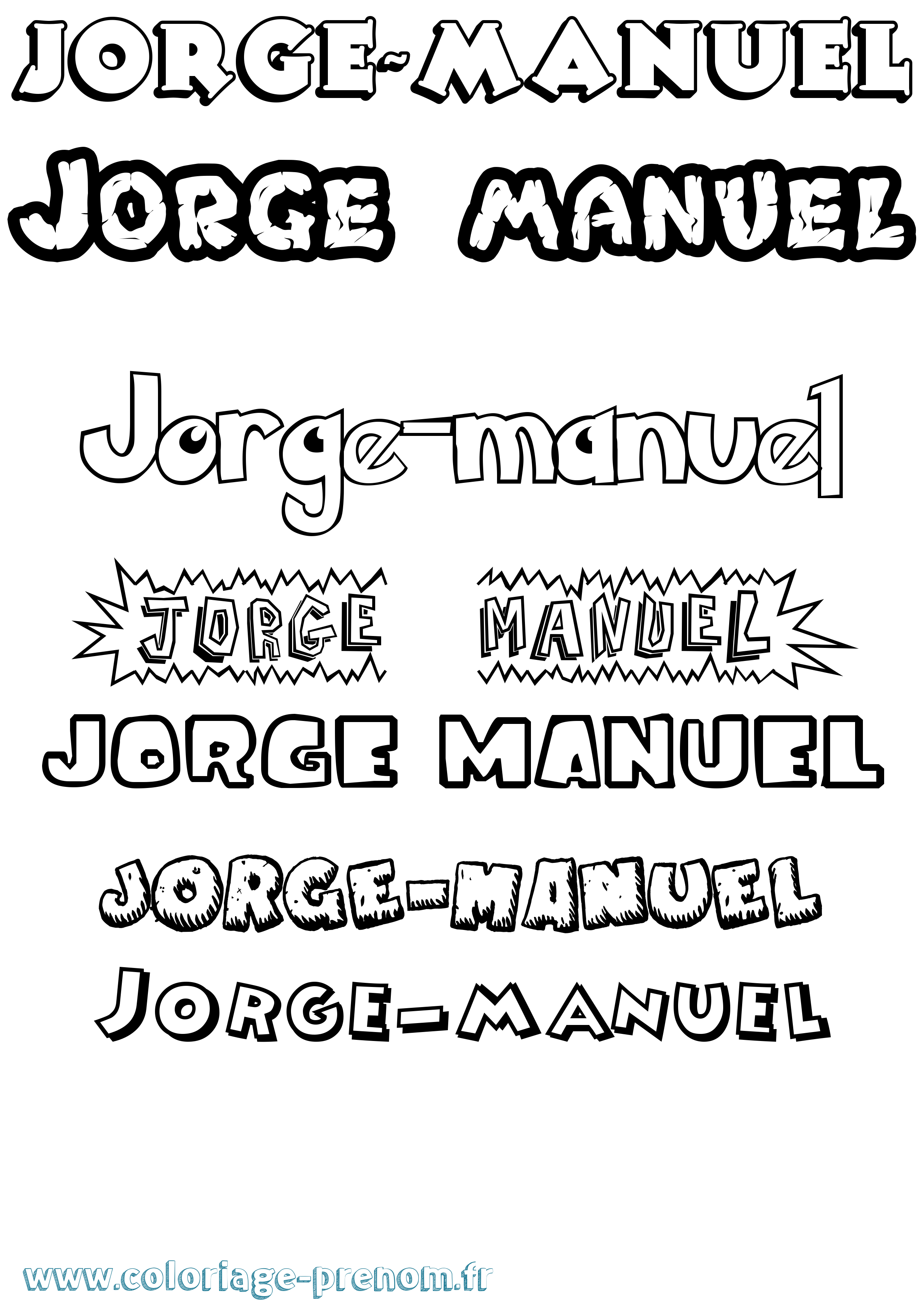 Coloriage Jorge-Manuel Dessin Animé Coloriage prénom Jorge-Manuel Dessin Animé