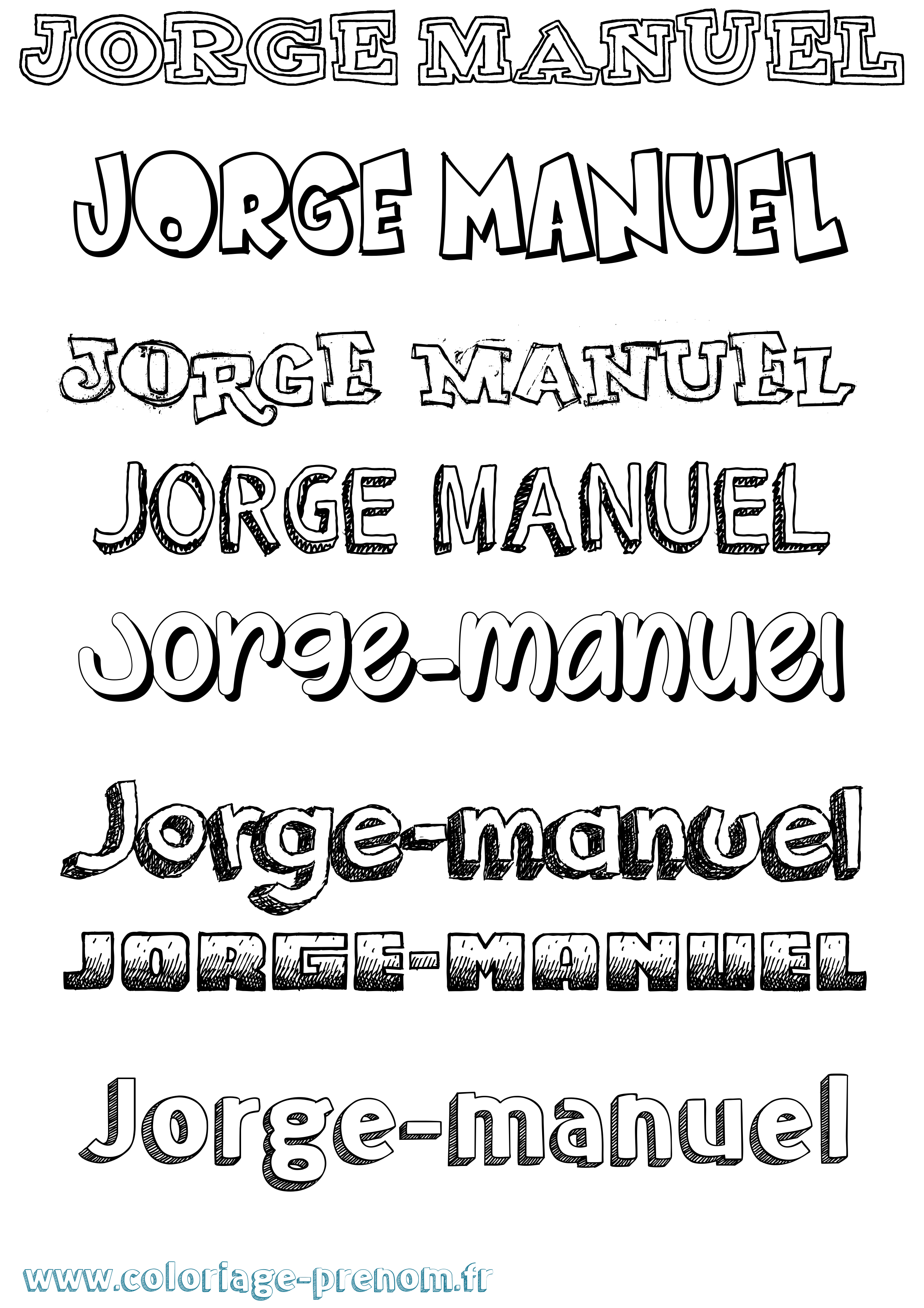 Coloriage Jorge-Manuel Dessiné Coloriage prénom Jorge-Manuel Dessiné