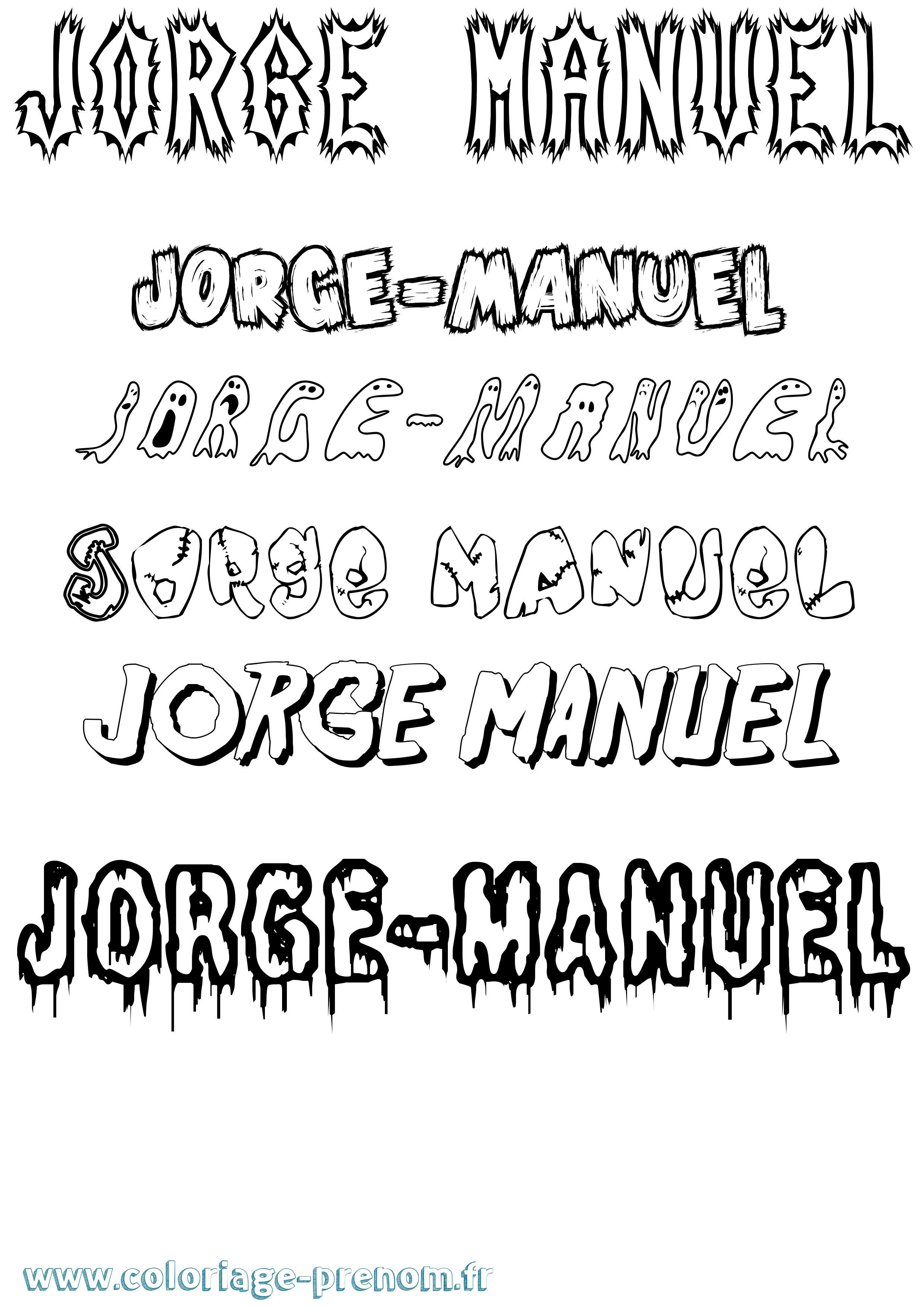 Coloriage Jorge-Manuel Frisson Coloriage prénom Jorge-Manuel Frisson