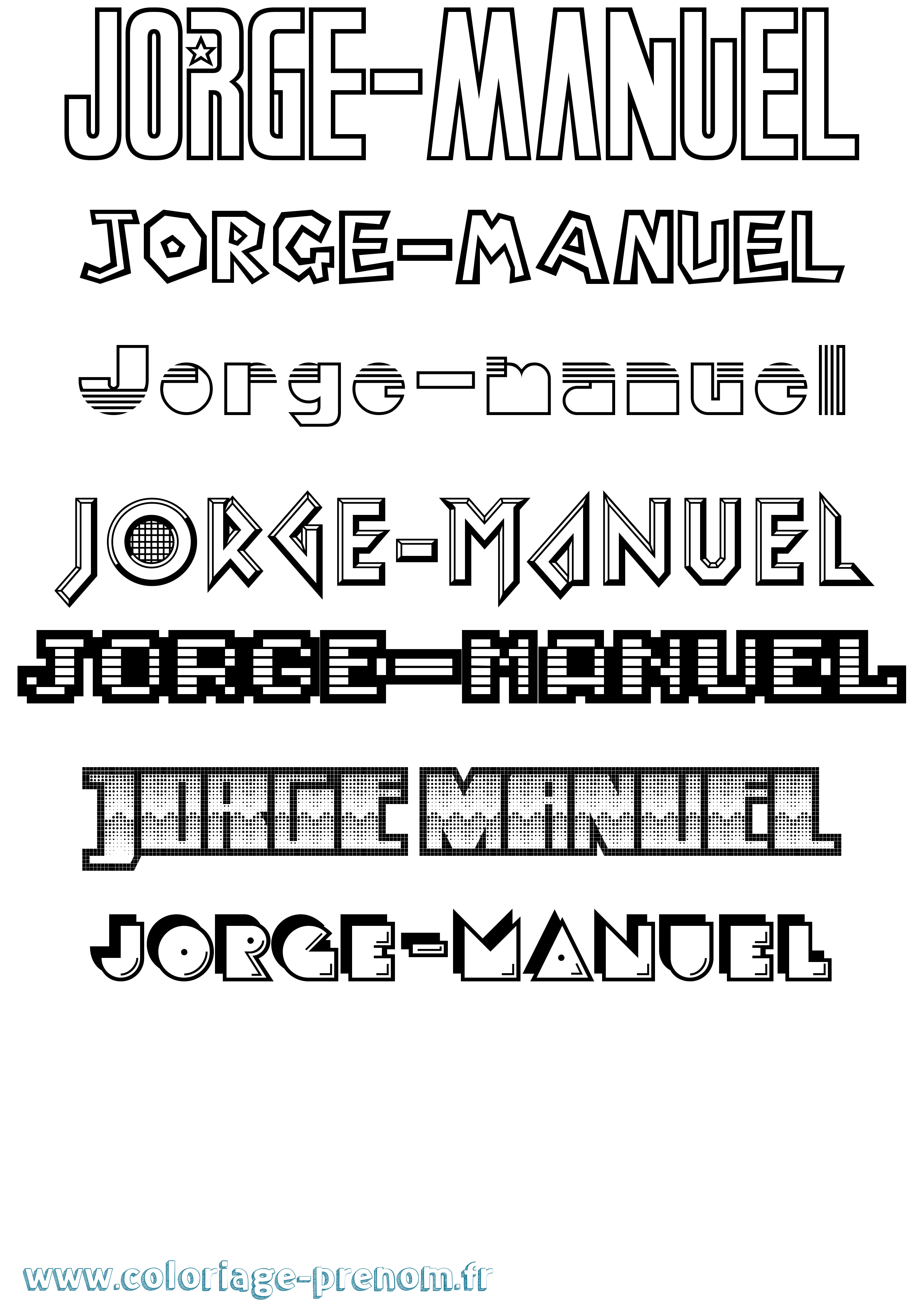 Coloriage Jorge-Manuel Jeux Vidéos Coloriage prénom Jorge-Manuel Jeux Vidéos