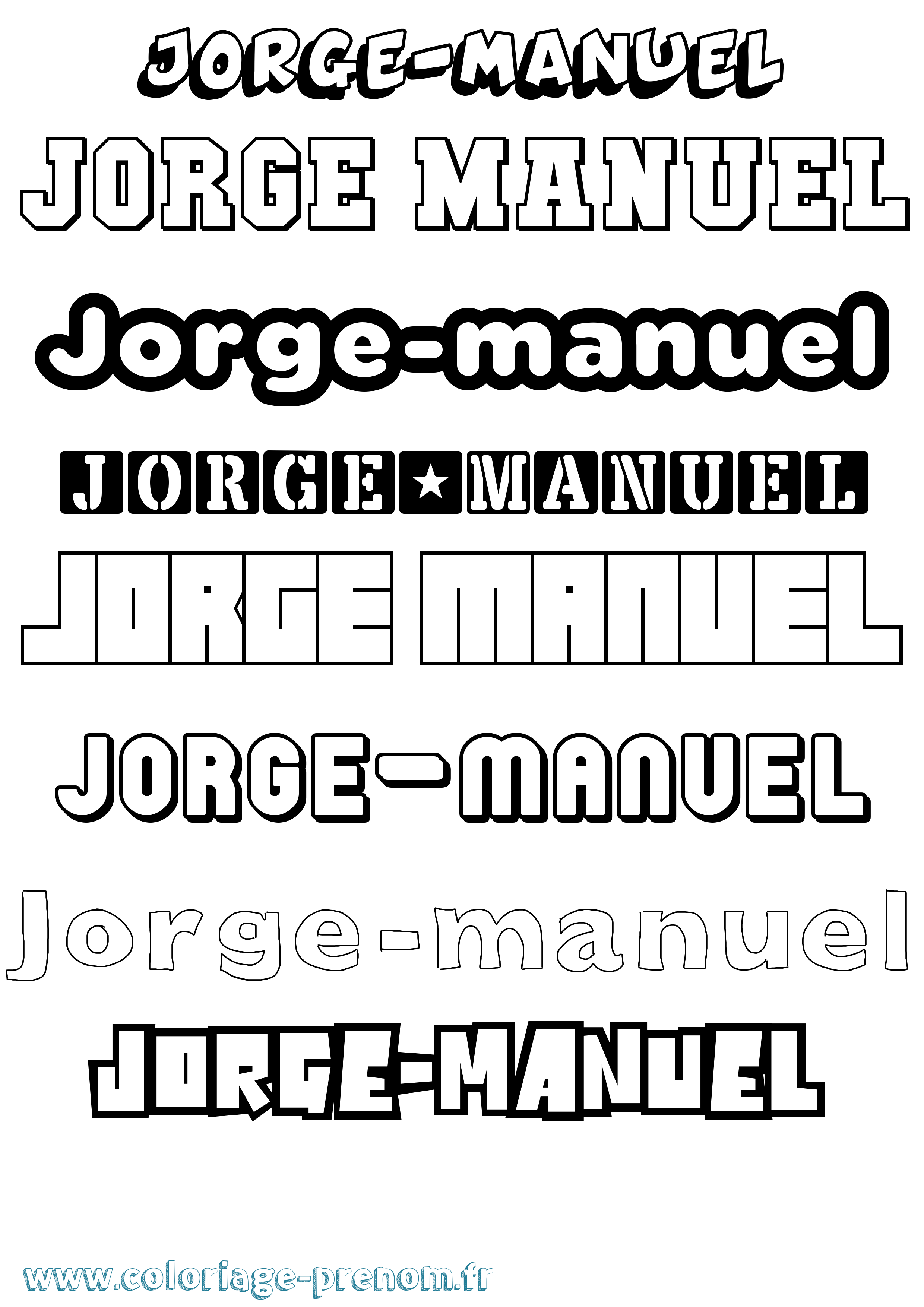 Coloriage Jorge-Manuel Simple Coloriage prénom Jorge-Manuel Simple
