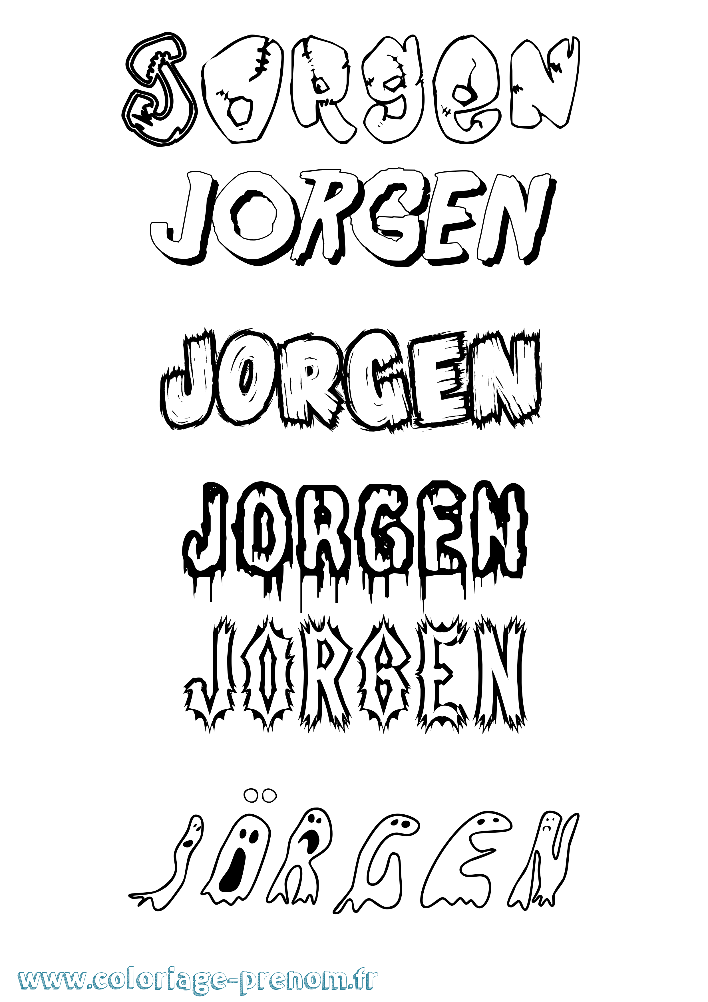 Coloriage Jörgen Frisson Coloriage prénom Jörgen Frisson