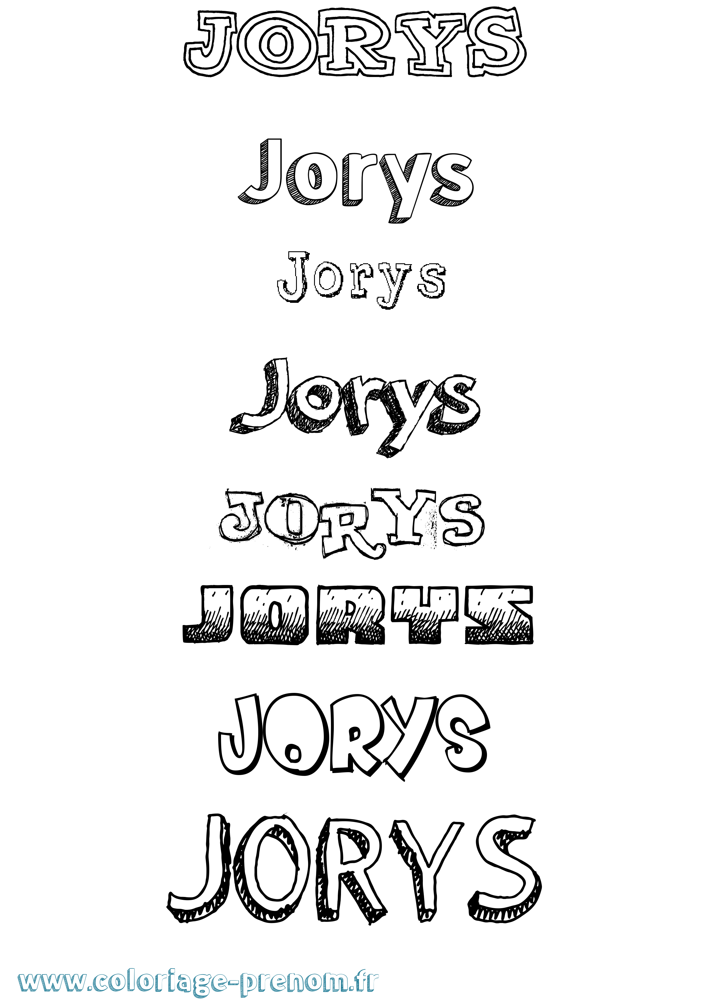 Coloriage Jorys Dessiné Coloriage prénom Jorys Dessiné