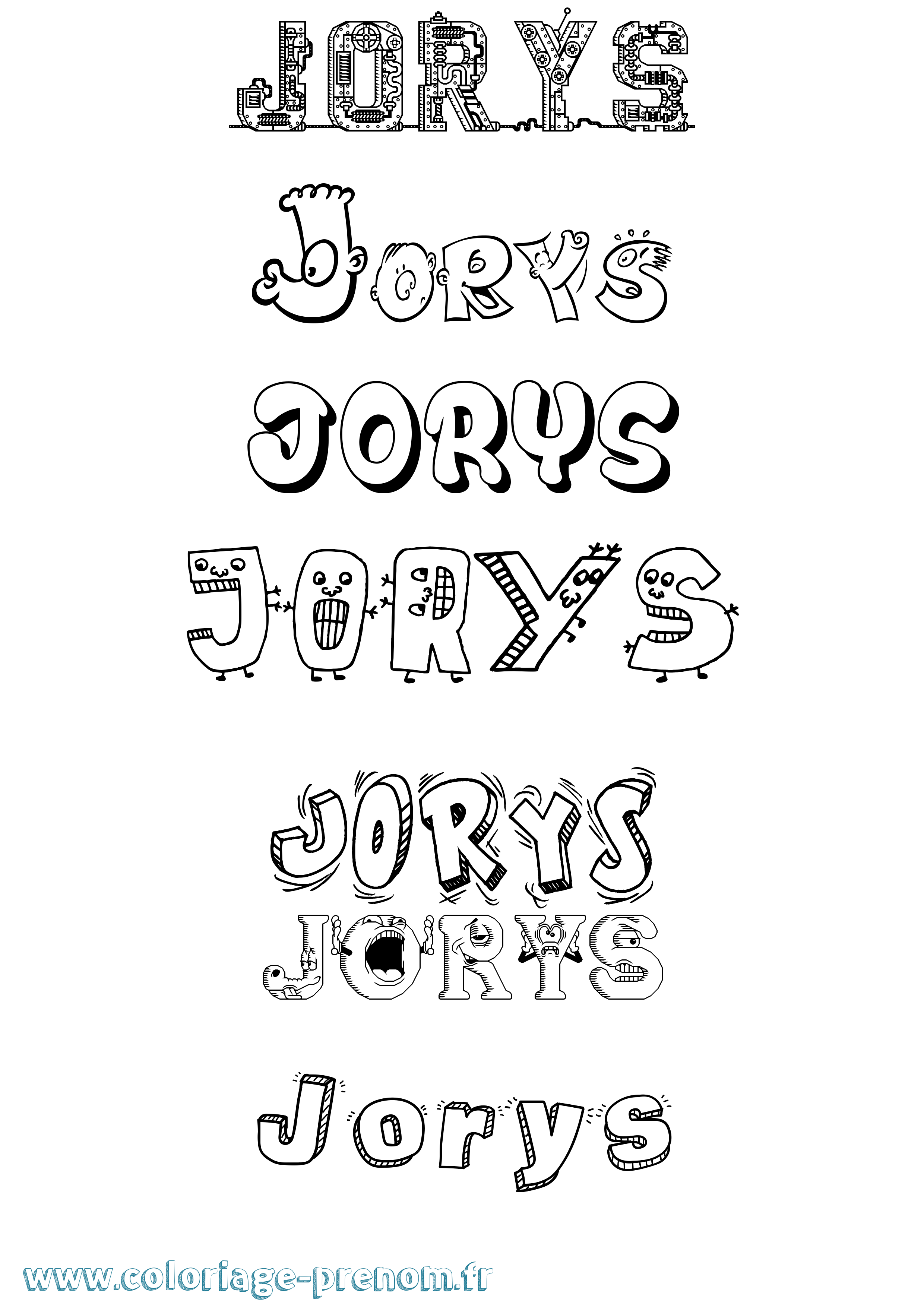 Coloriage Jorys Fun Coloriage prénom Jorys Fun
