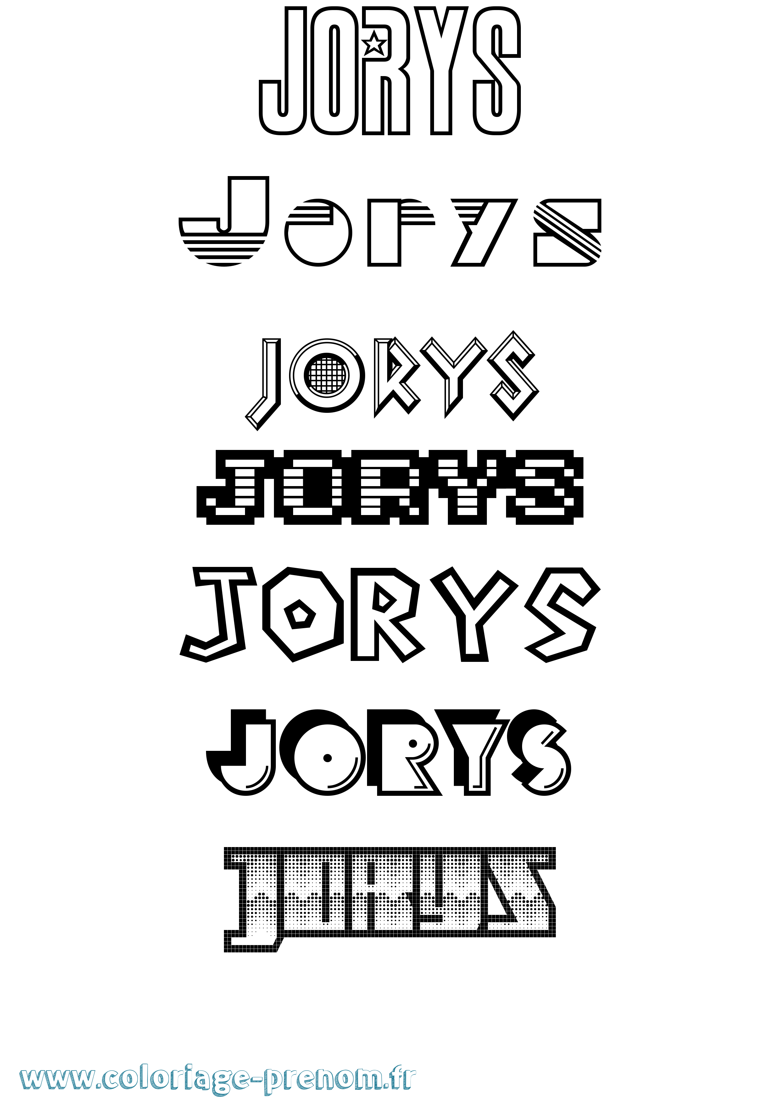 Coloriage Jorys Jeux Vidéos Coloriage prénom Jorys Jeux Vidéos