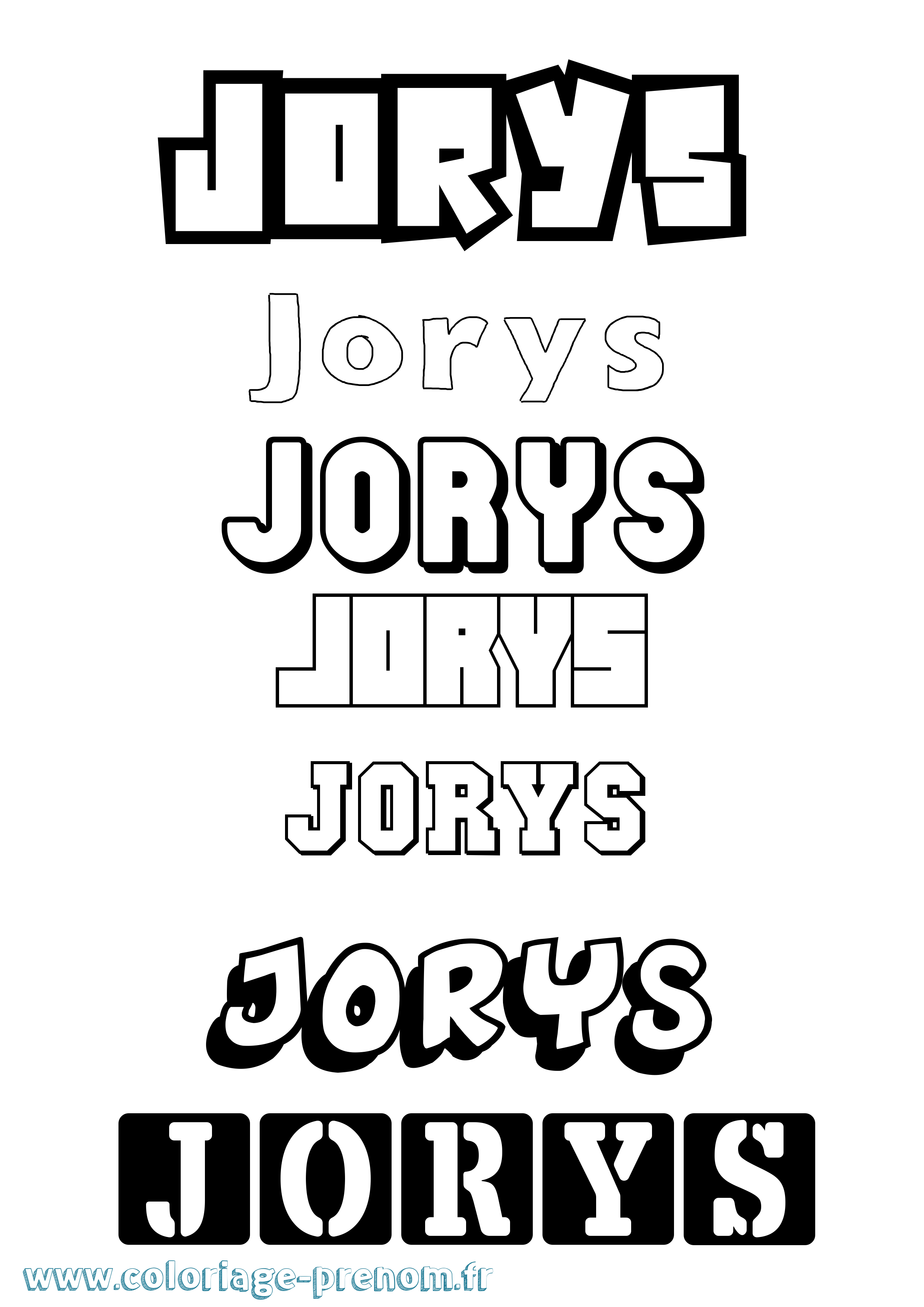 Coloriage Jorys Simple Coloriage prénom Jorys Simple