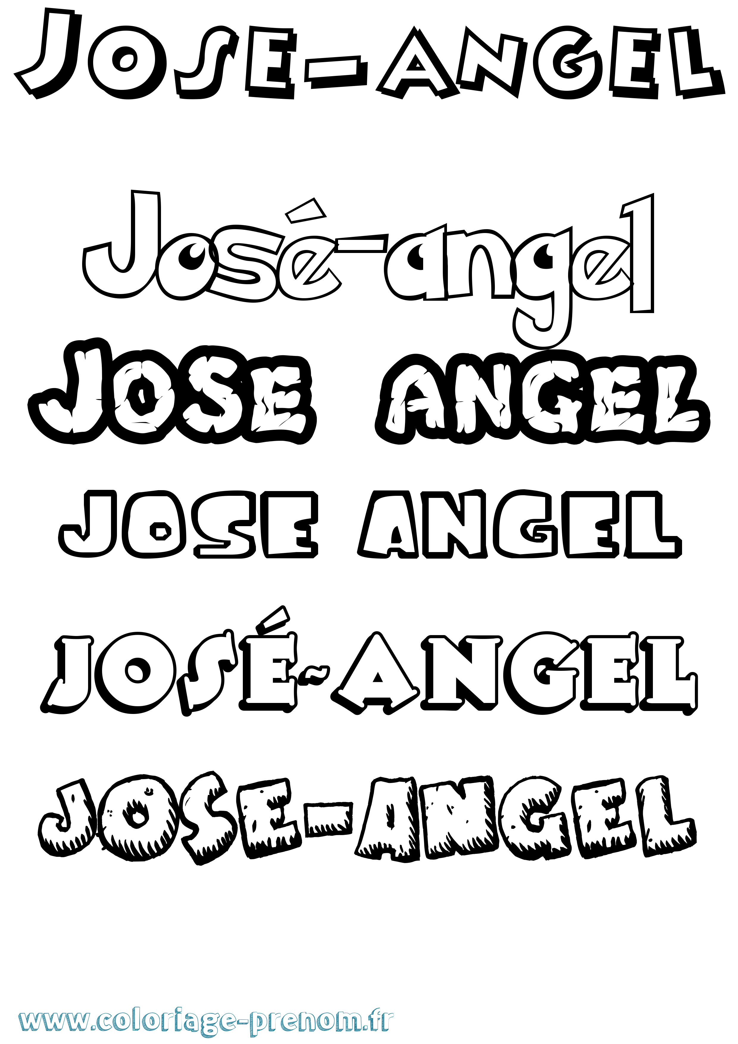 Coloriage José-Angel Dessin Animé Coloriage prénom José-Angel Dessin Animé