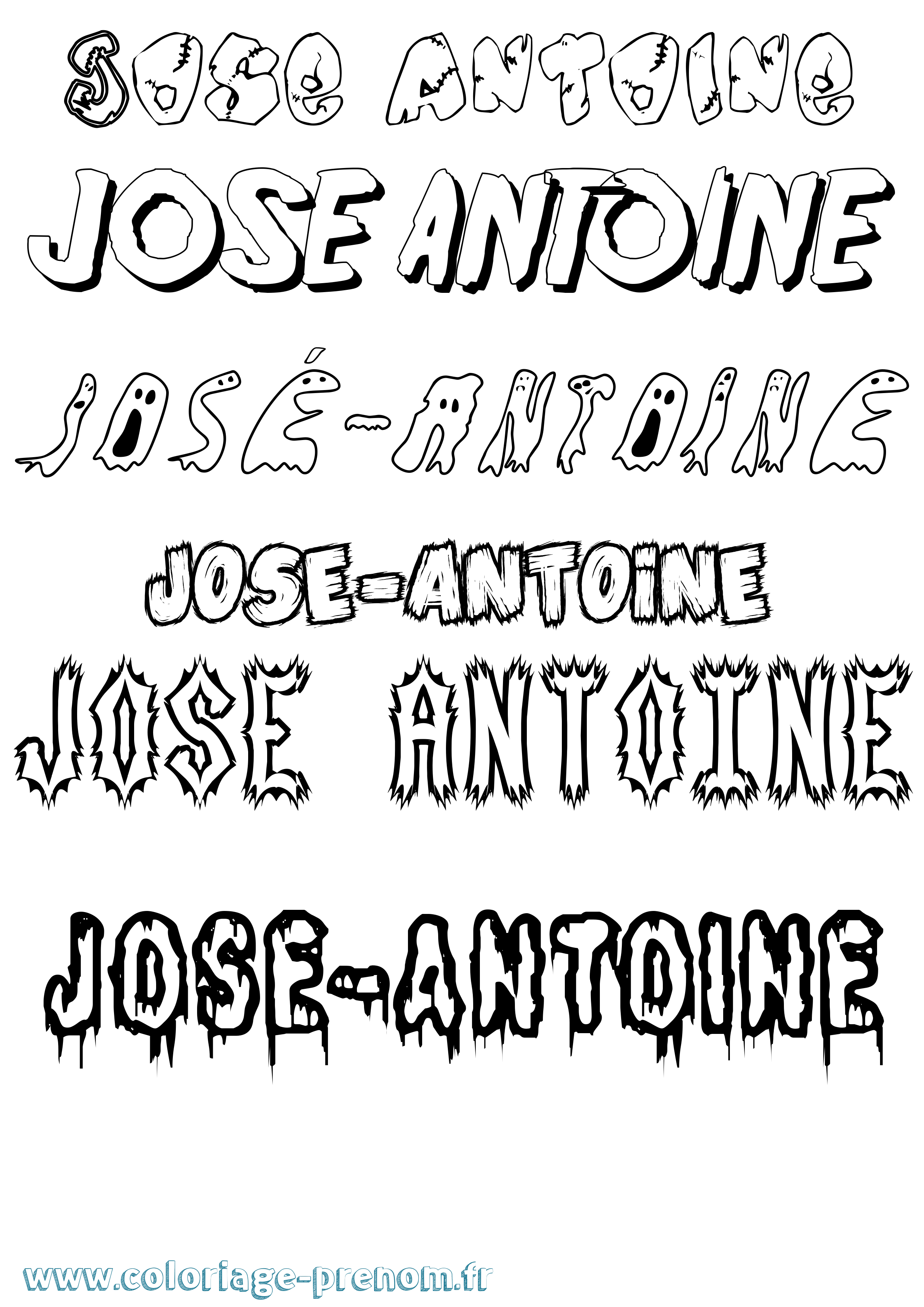 Coloriage José-Antoine Frisson Coloriage prénom José-Antoine Frisson