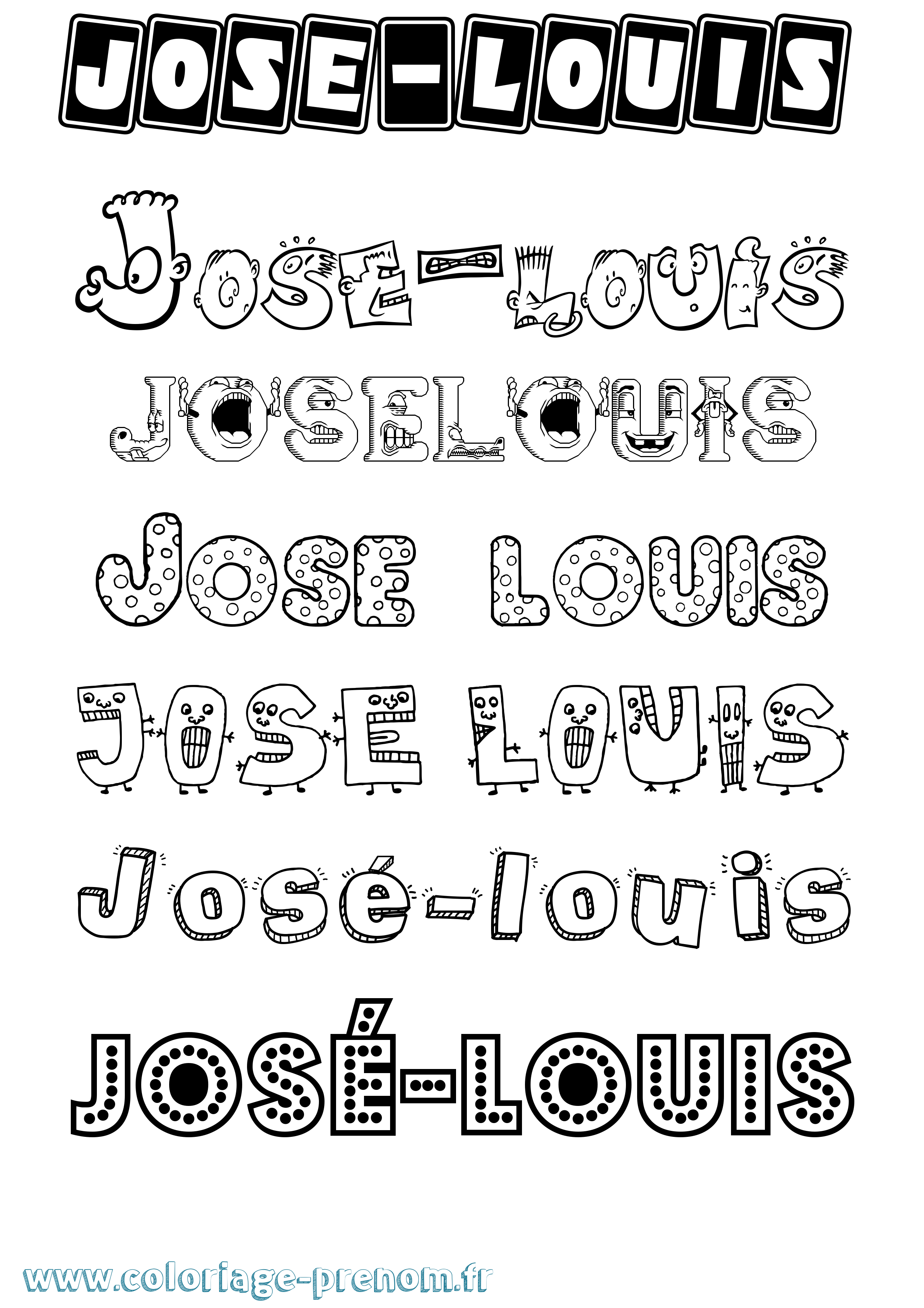 Coloriage José-Louis Fun Coloriage prénom José-Louis Fun