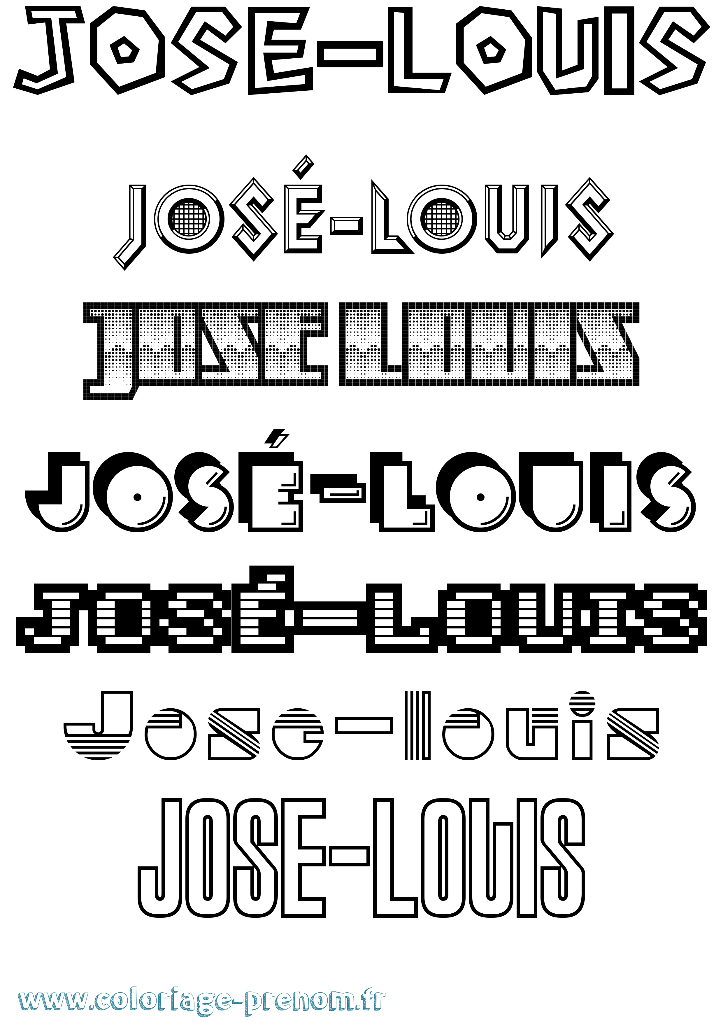 Coloriage José-Louis Jeux Vidéos Coloriage prénom José-Louis Jeux Vidéos