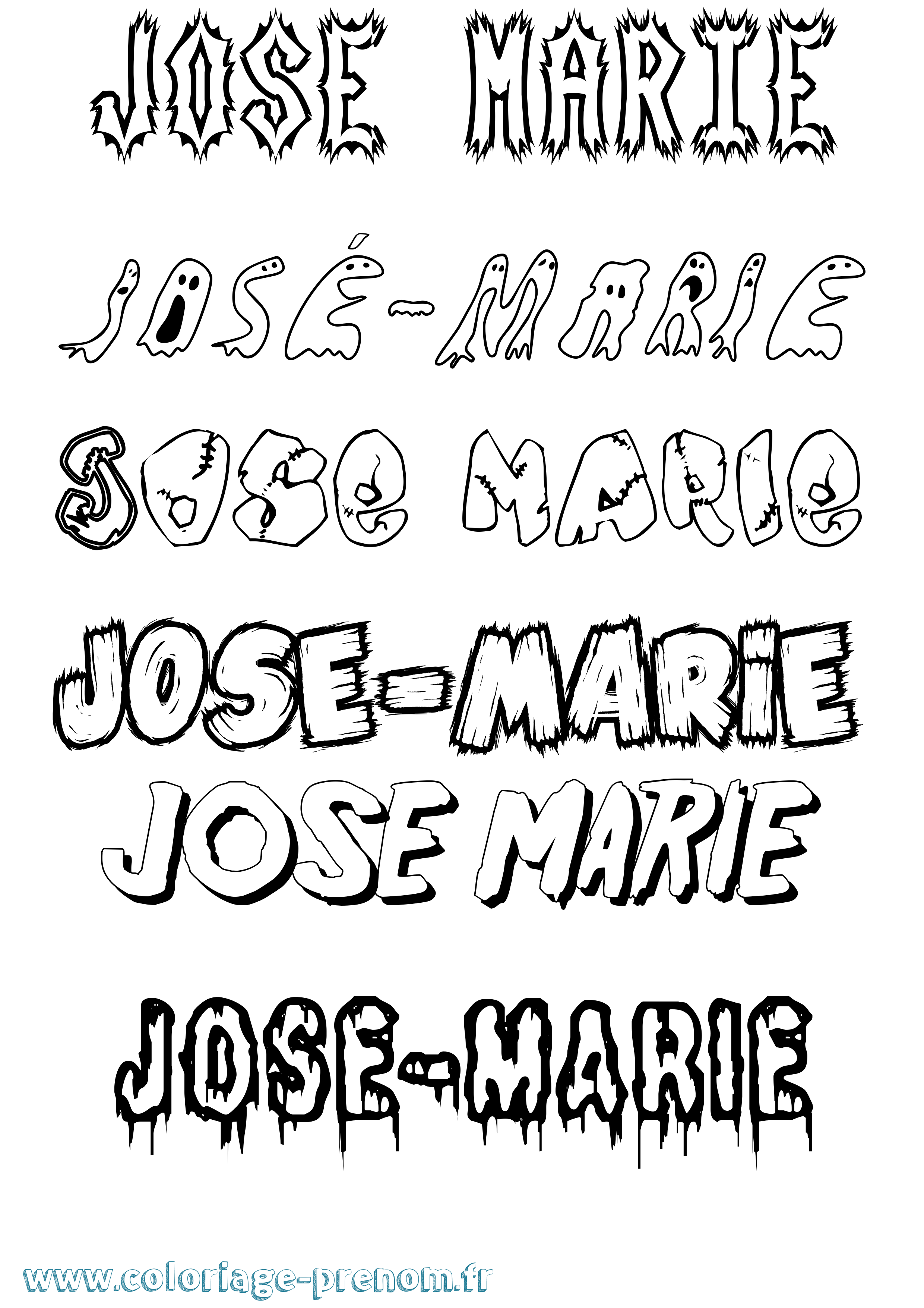 Coloriage José-Marie Frisson Coloriage prénom José-Marie Frisson