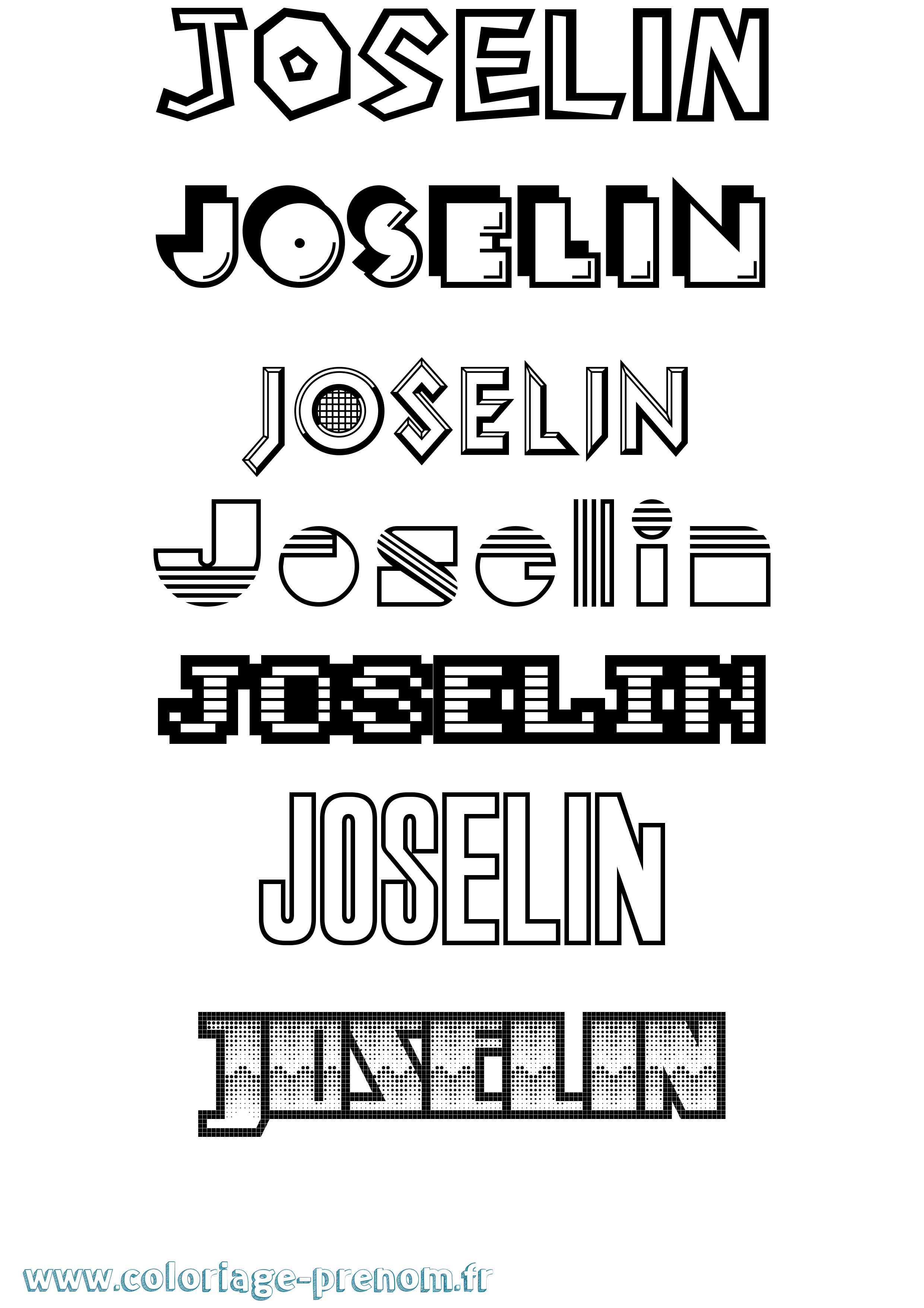 Coloriage Joselin Jeux Vidéos Coloriage prénom Joselin Jeux Vidéos