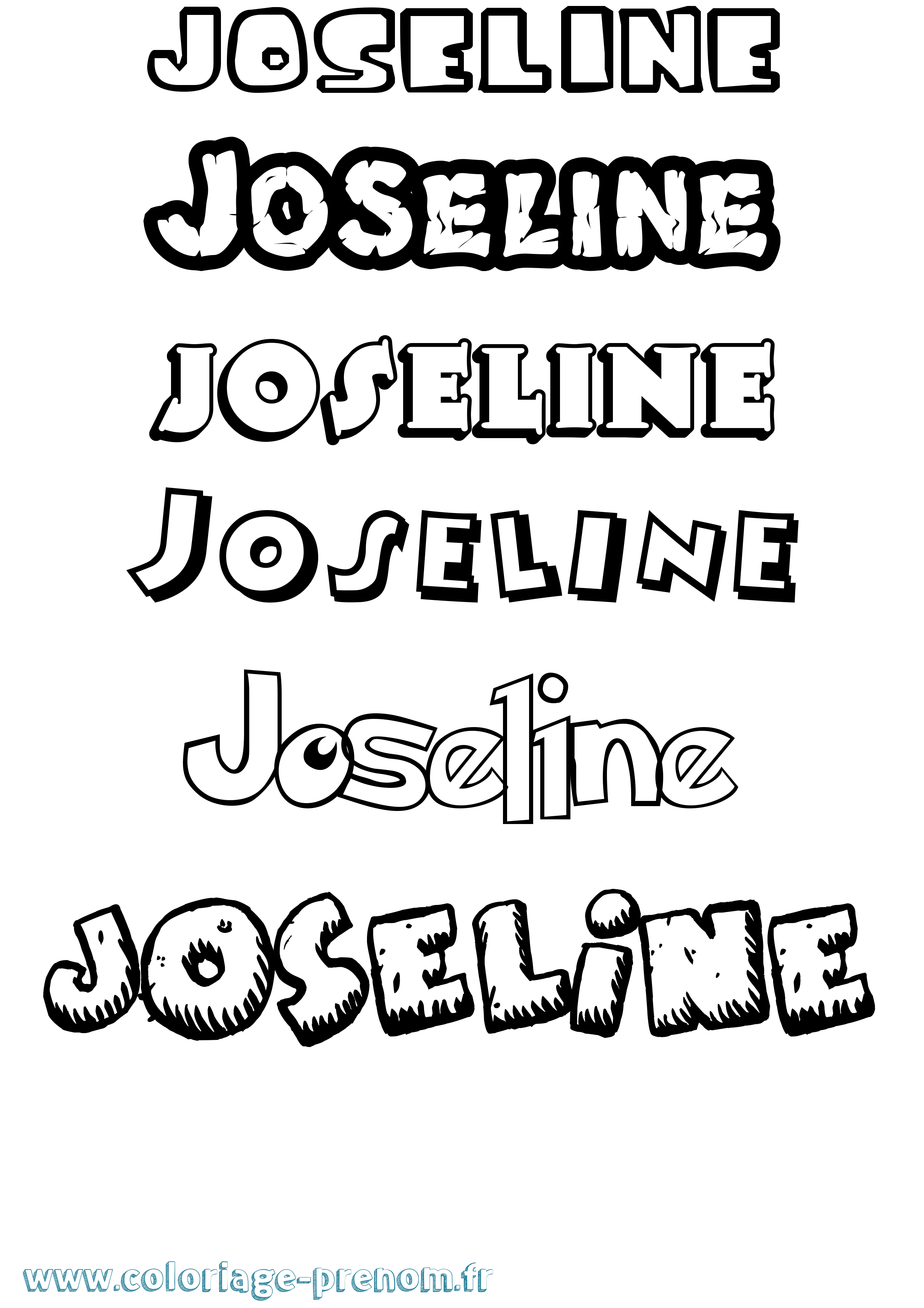 Coloriage Joseline Dessin Animé Coloriage prénom Joseline Dessin Animé