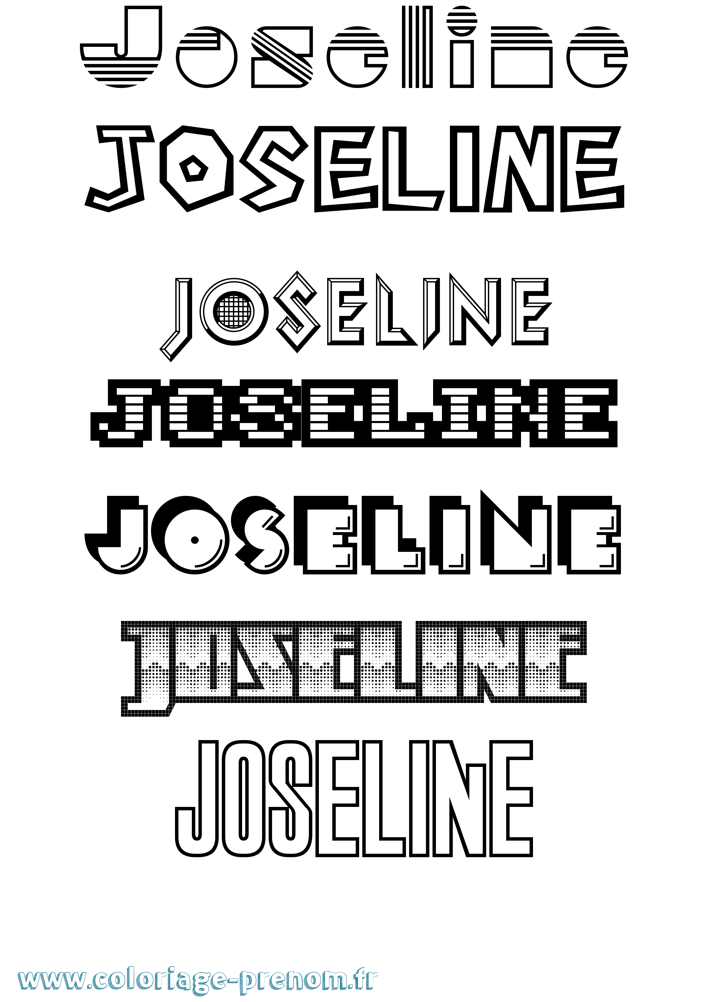 Coloriage Joseline Jeux Vidéos Coloriage prénom Joseline Jeux Vidéos