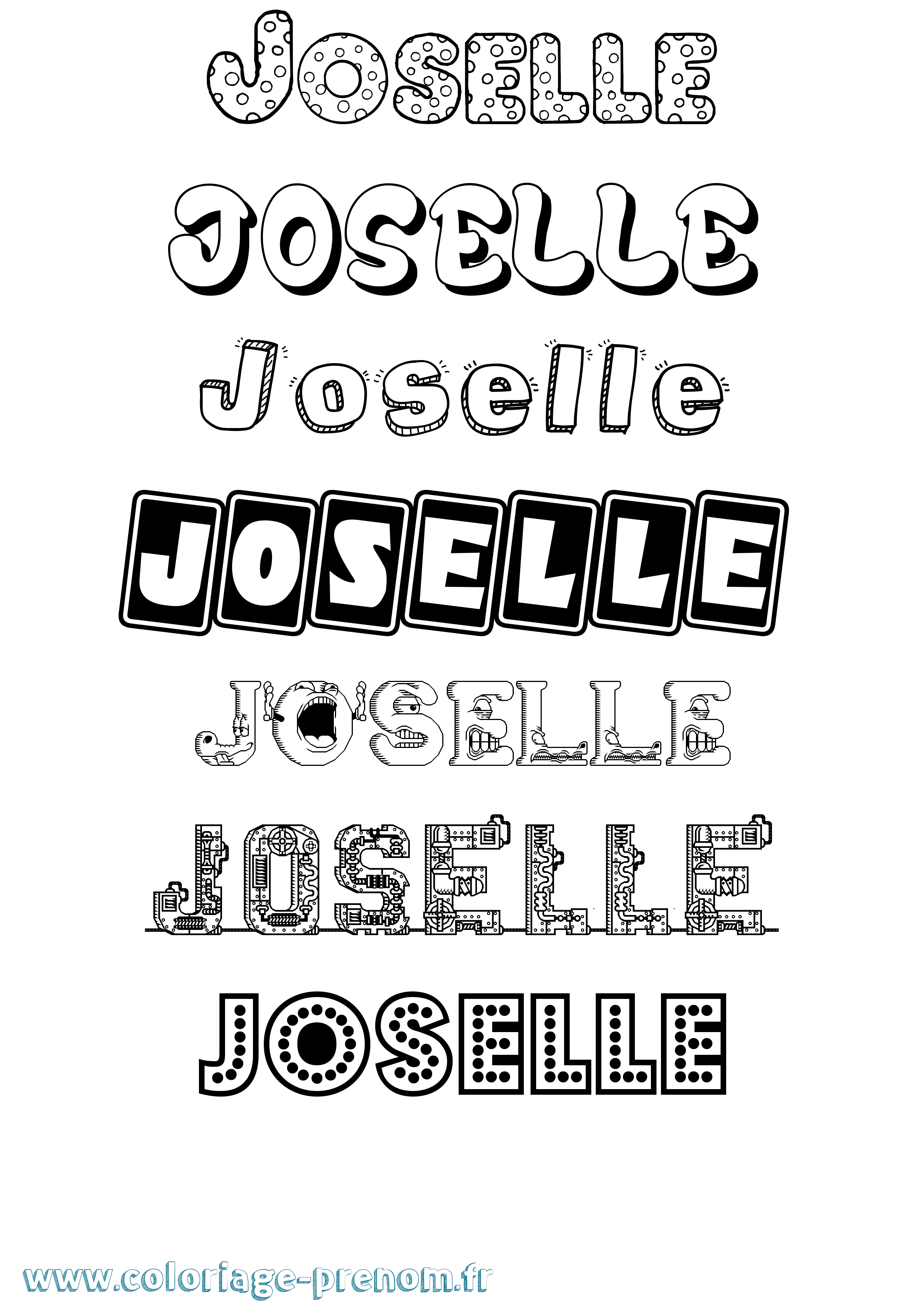 Coloriage Joselle Fun Coloriage prénom Joselle Fun