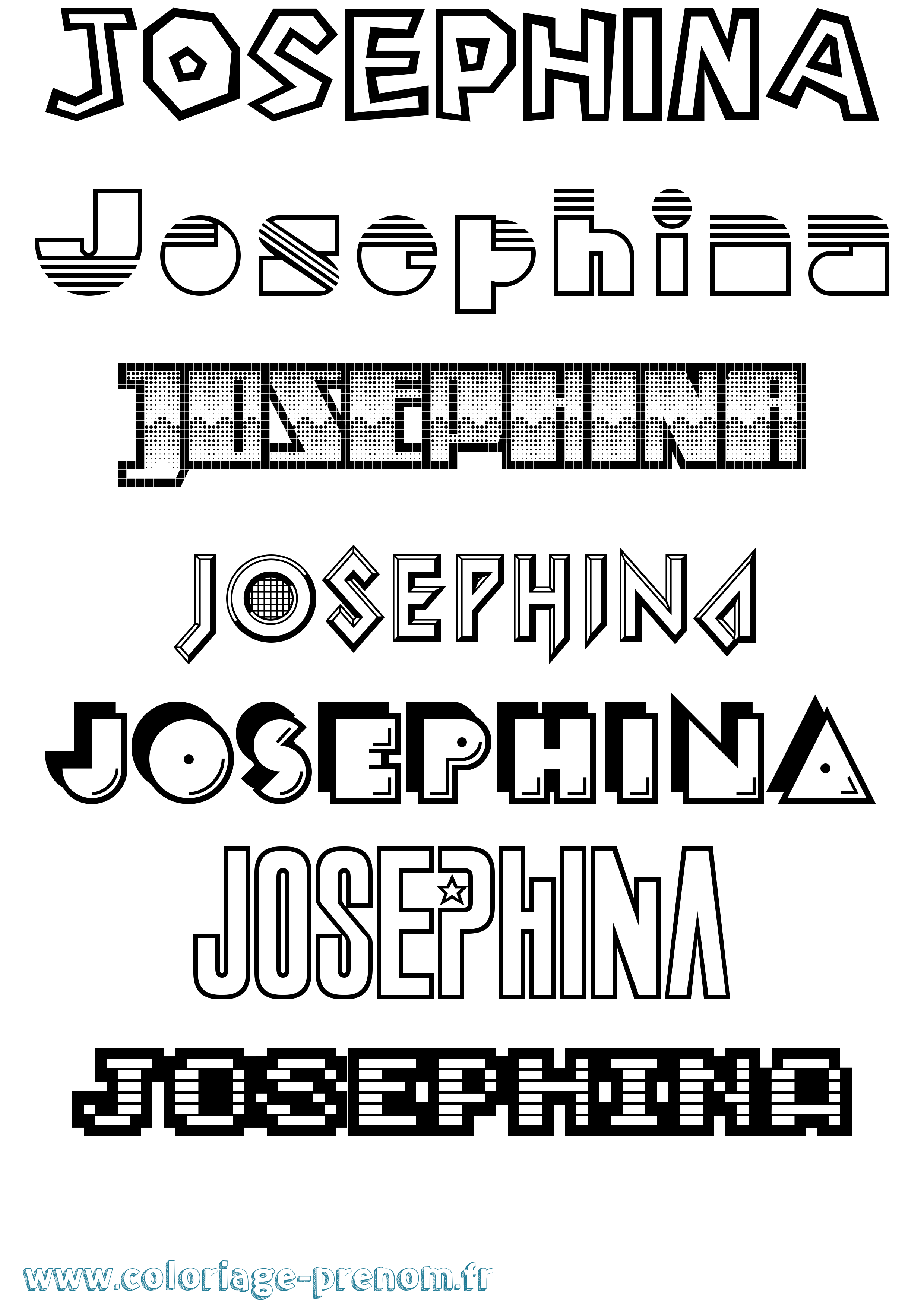 Coloriage Josephina Jeux Vidéos Coloriage prénom Josephina Jeux Vidéos