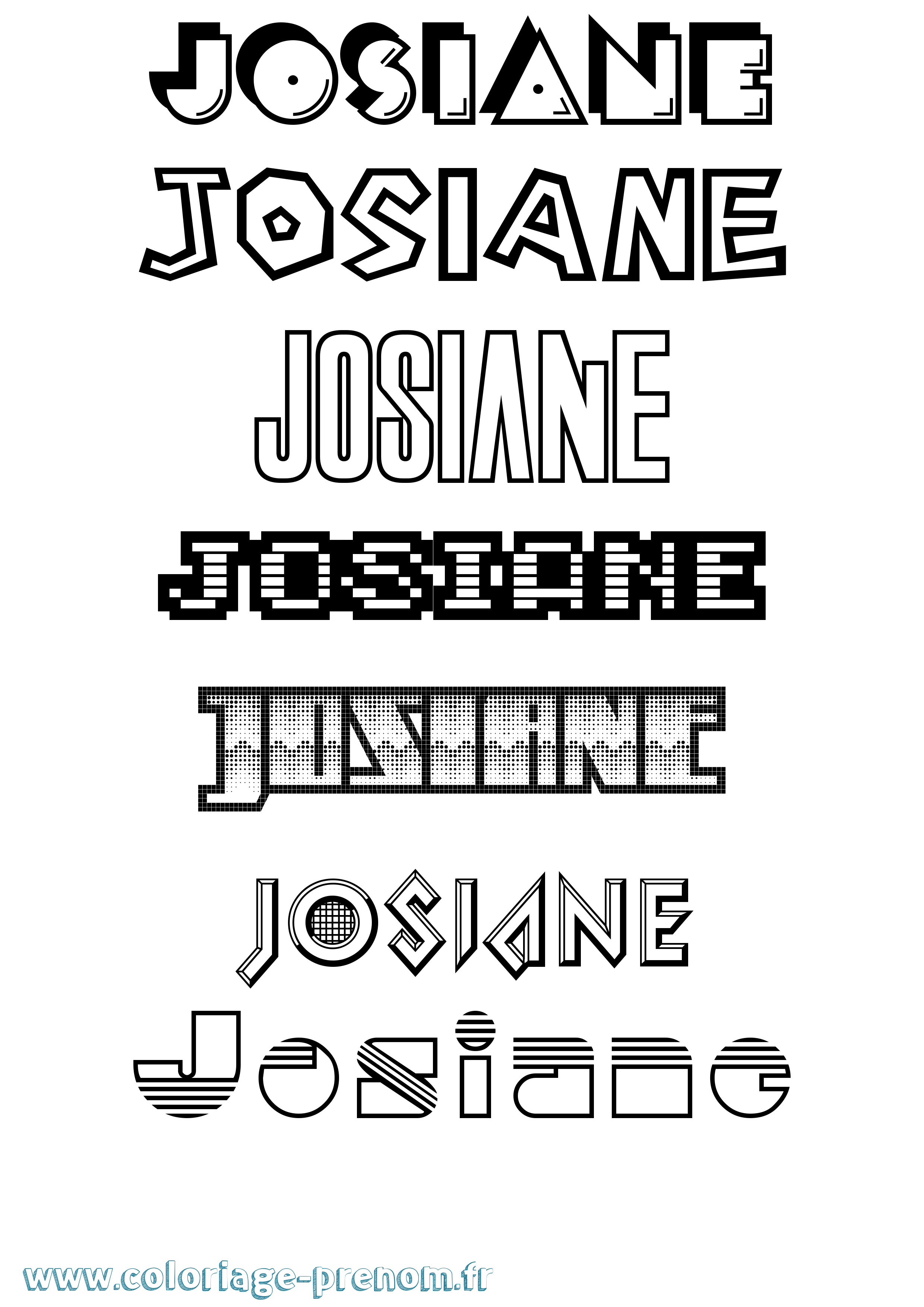 Coloriage Josiane Jeux Vidéos Coloriage prénom Josiane Jeux Vidéos