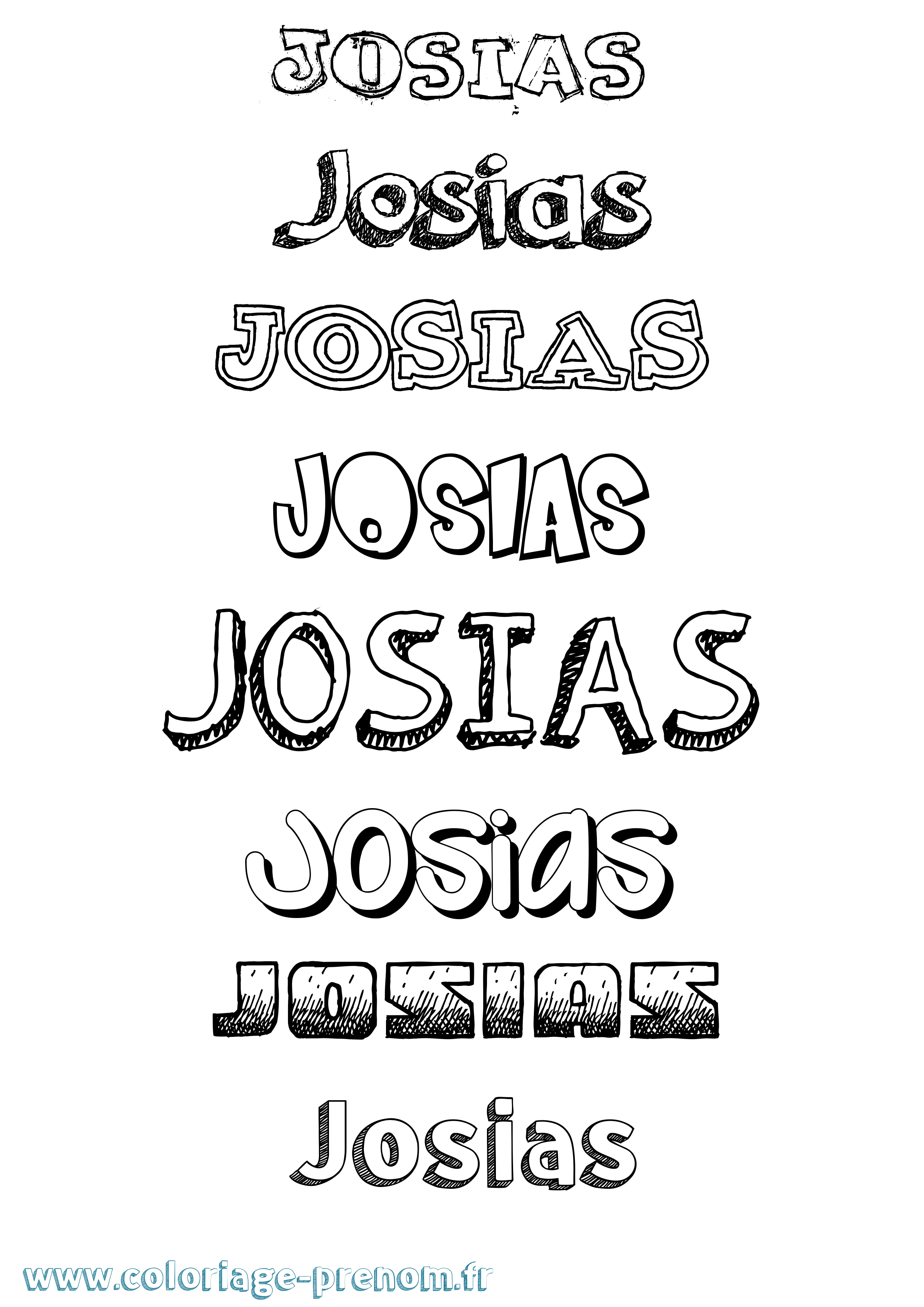 Coloriage Josias Dessiné Coloriage prénom Josias Dessiné